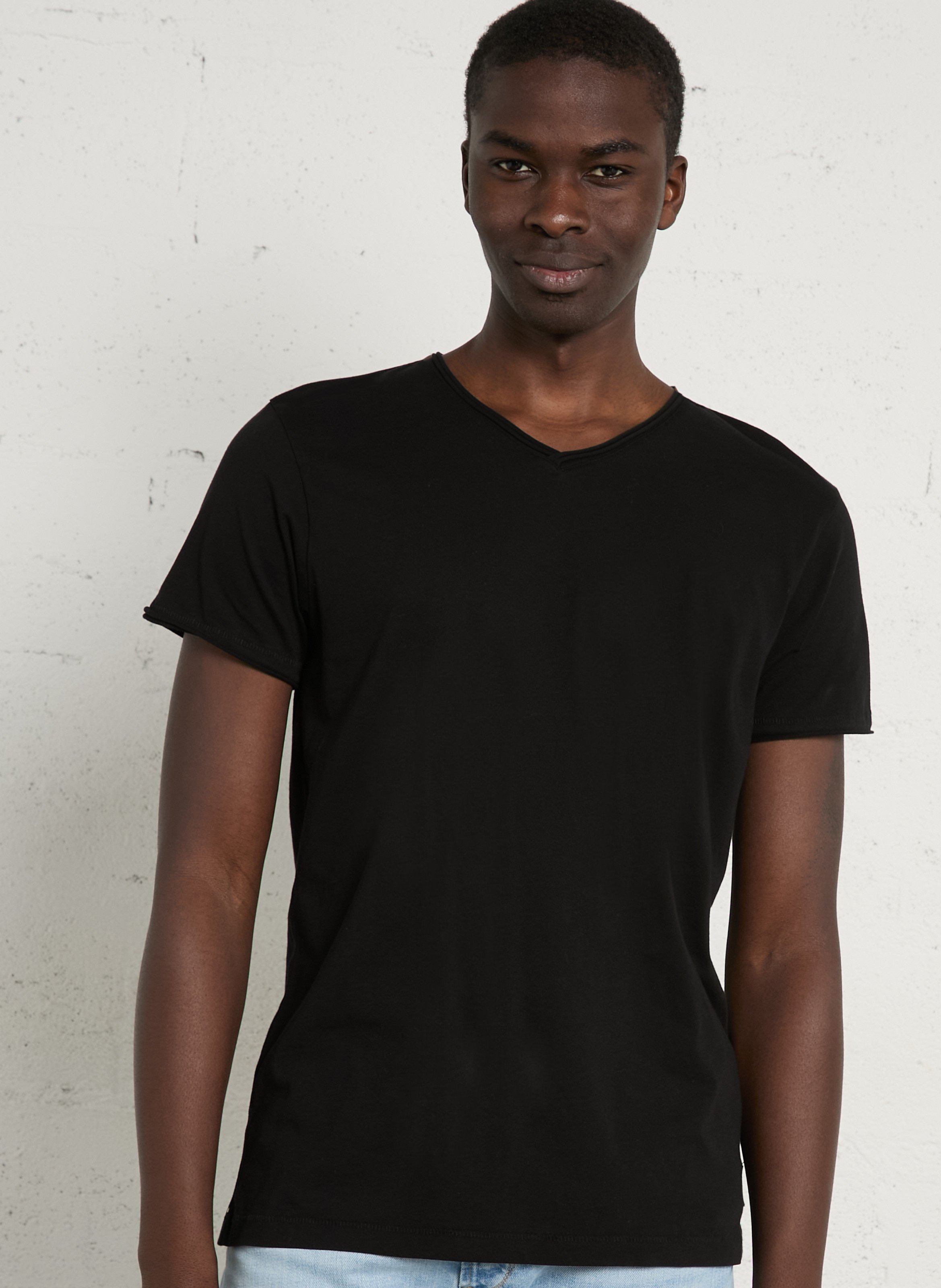 Tee-shirt col V en coton LE TEMPS DES CERISES