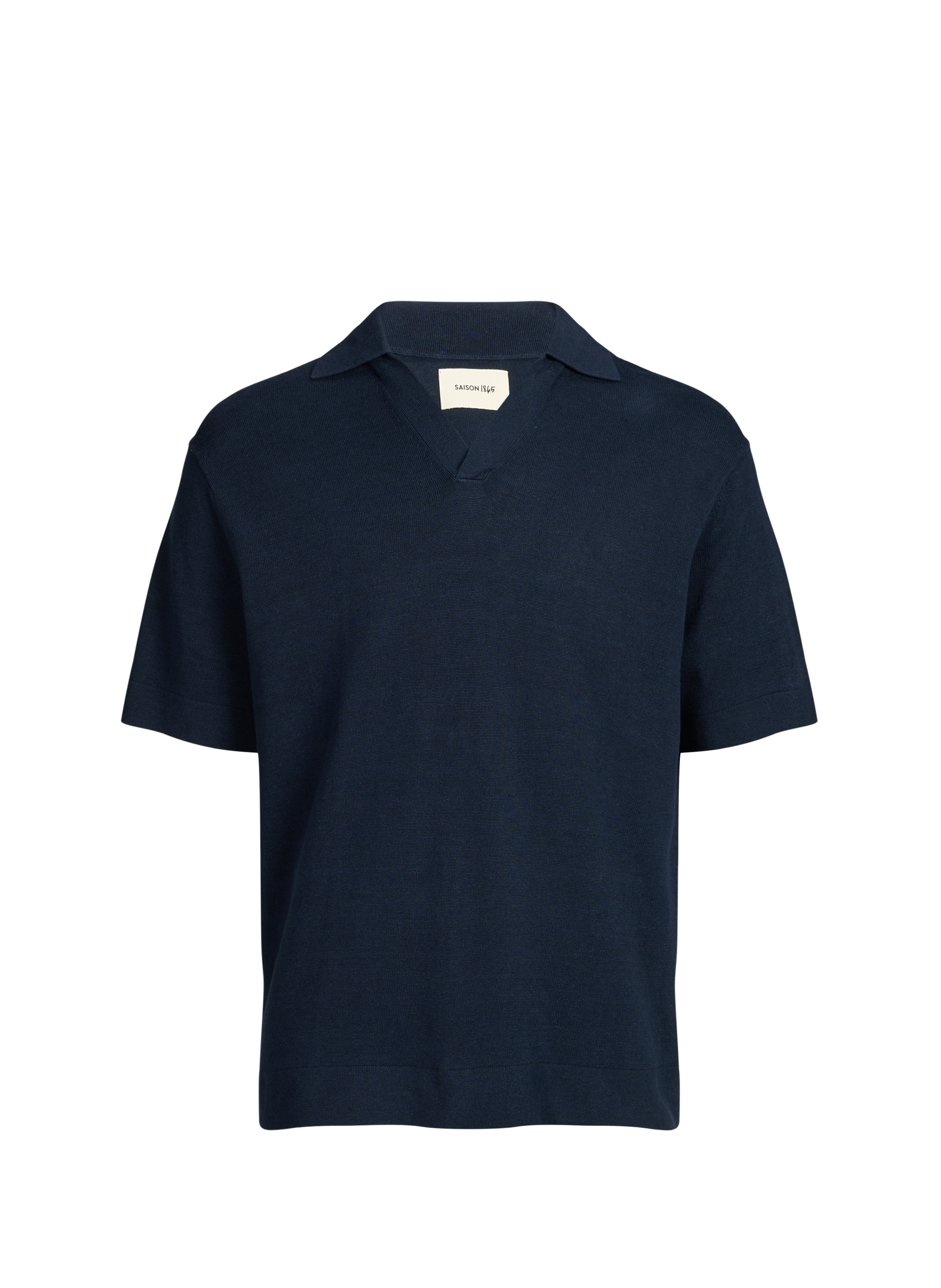 Polo droit en coton et lin mélangé SAISON 1865