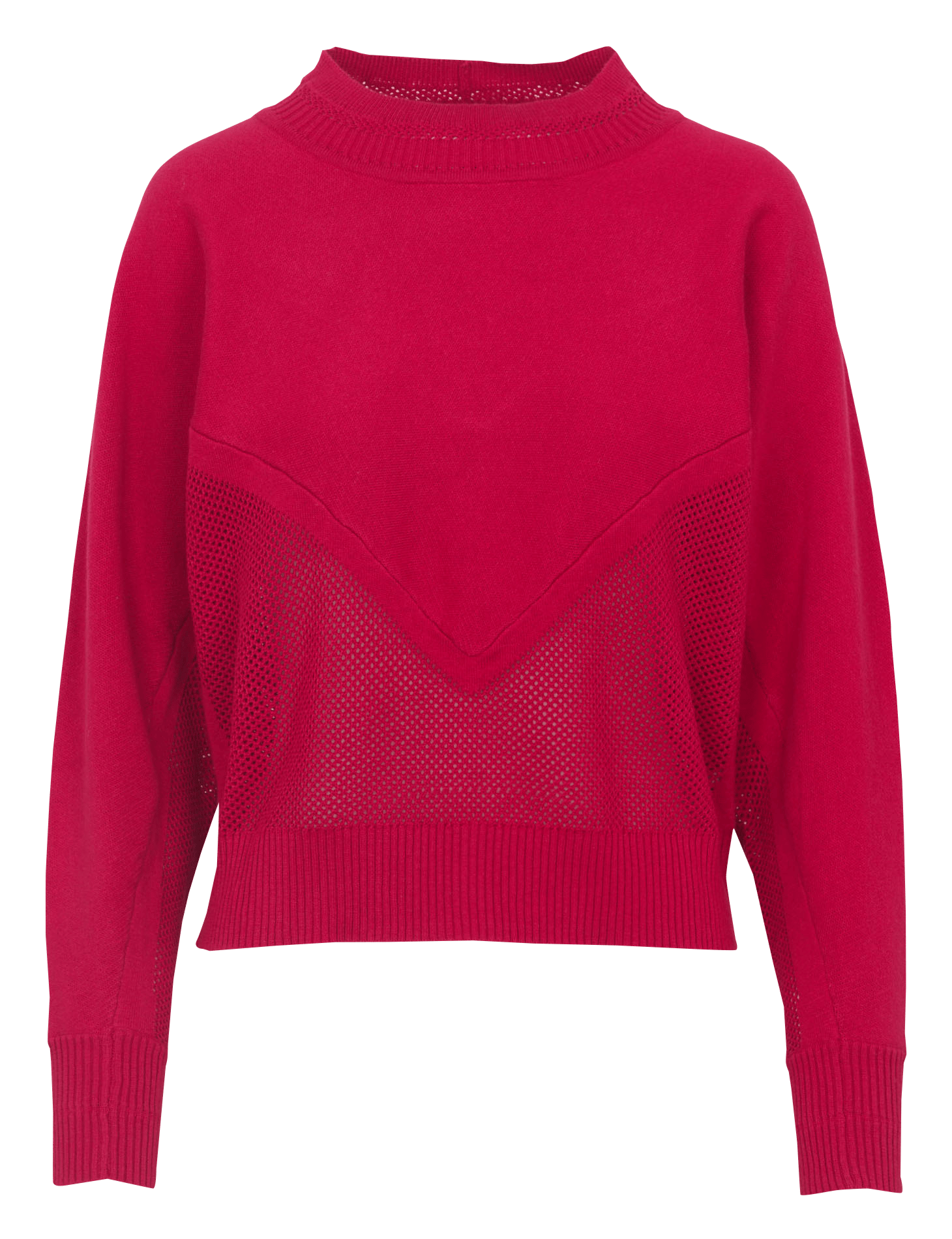 Oversized round neck sweater in cotton and cashmere COTELAC Red