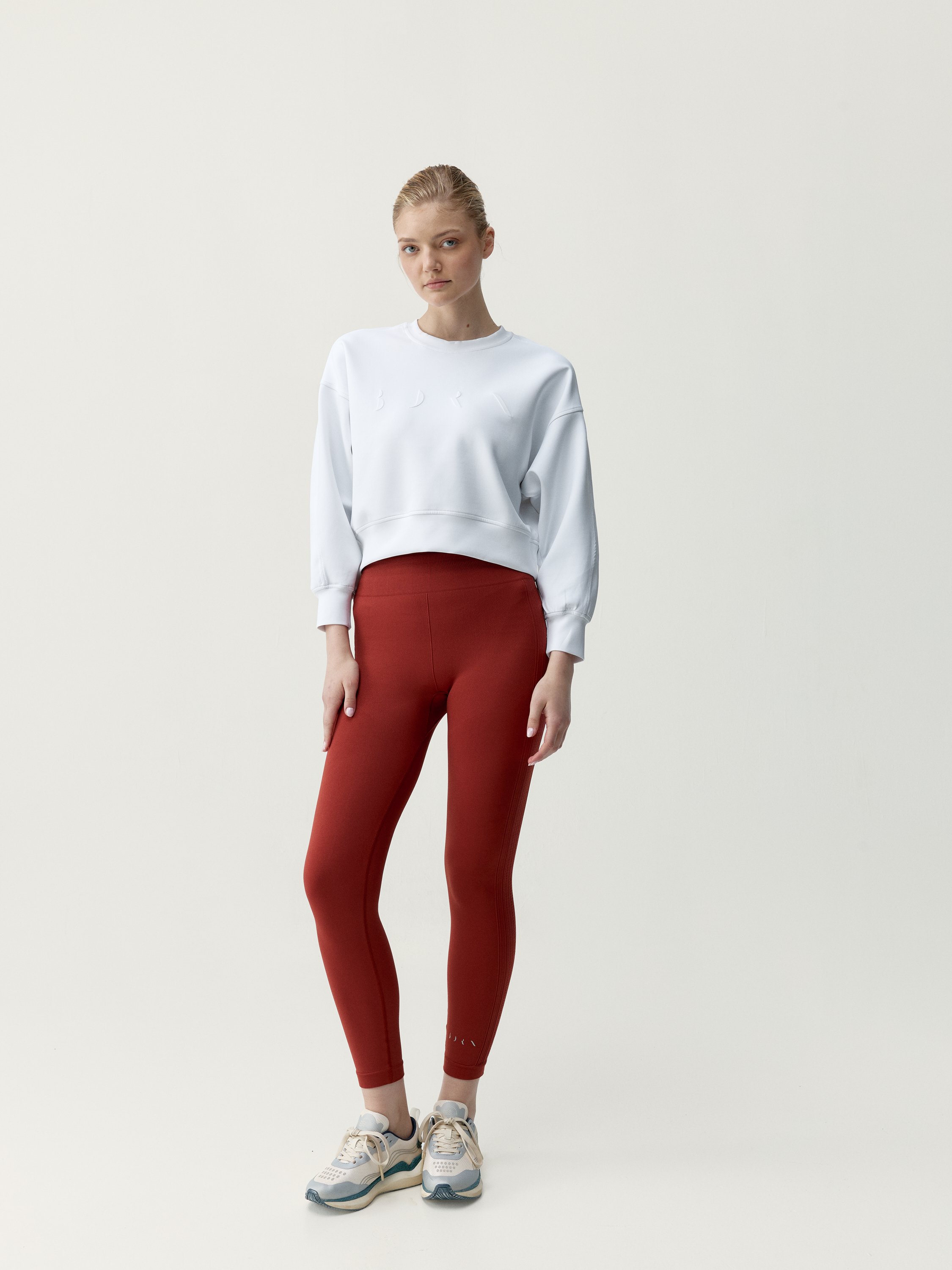 Soft-touch flora sweatshirt BORN White