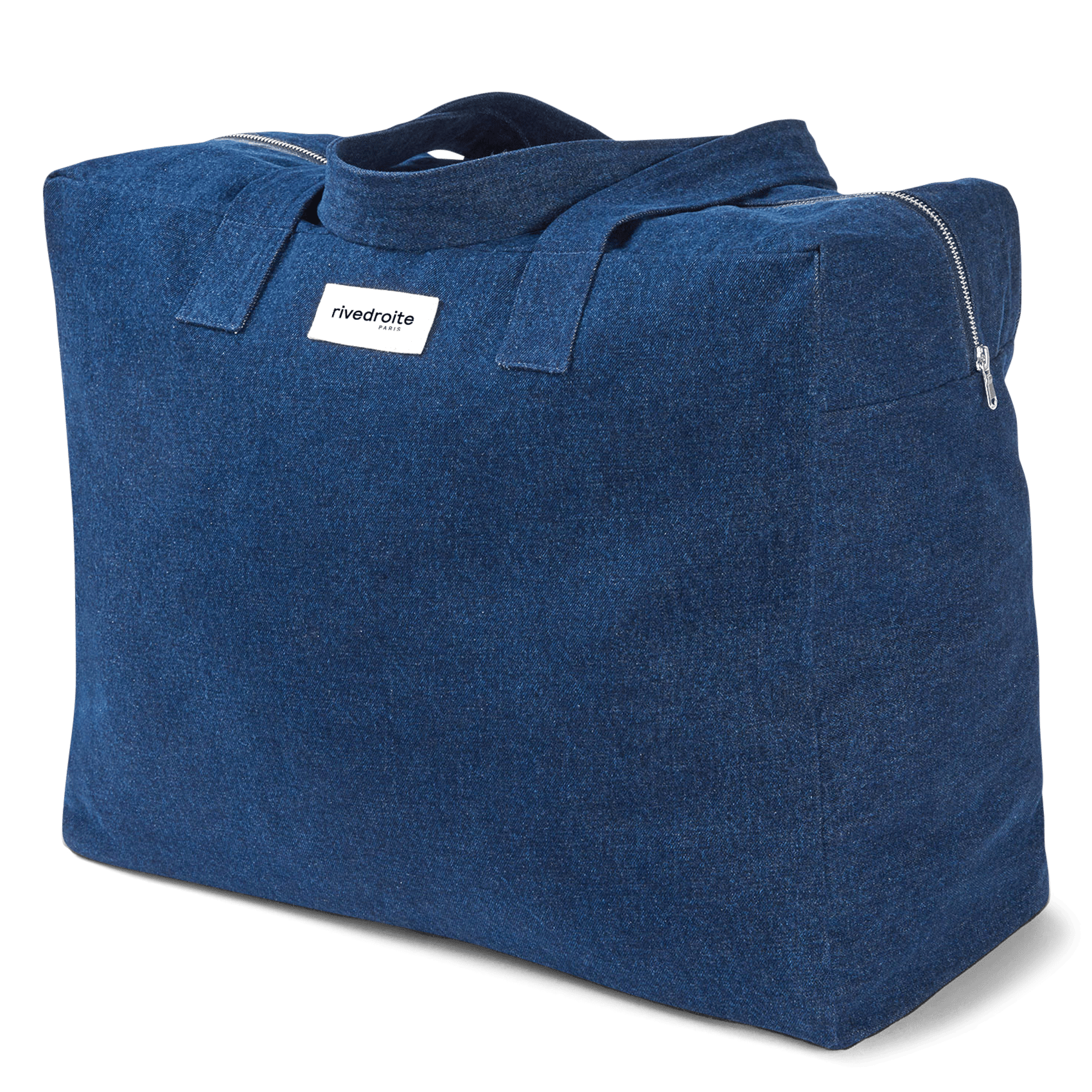 Sac de voyage en coton recyclé RIVEDROITE PARIS Bleu