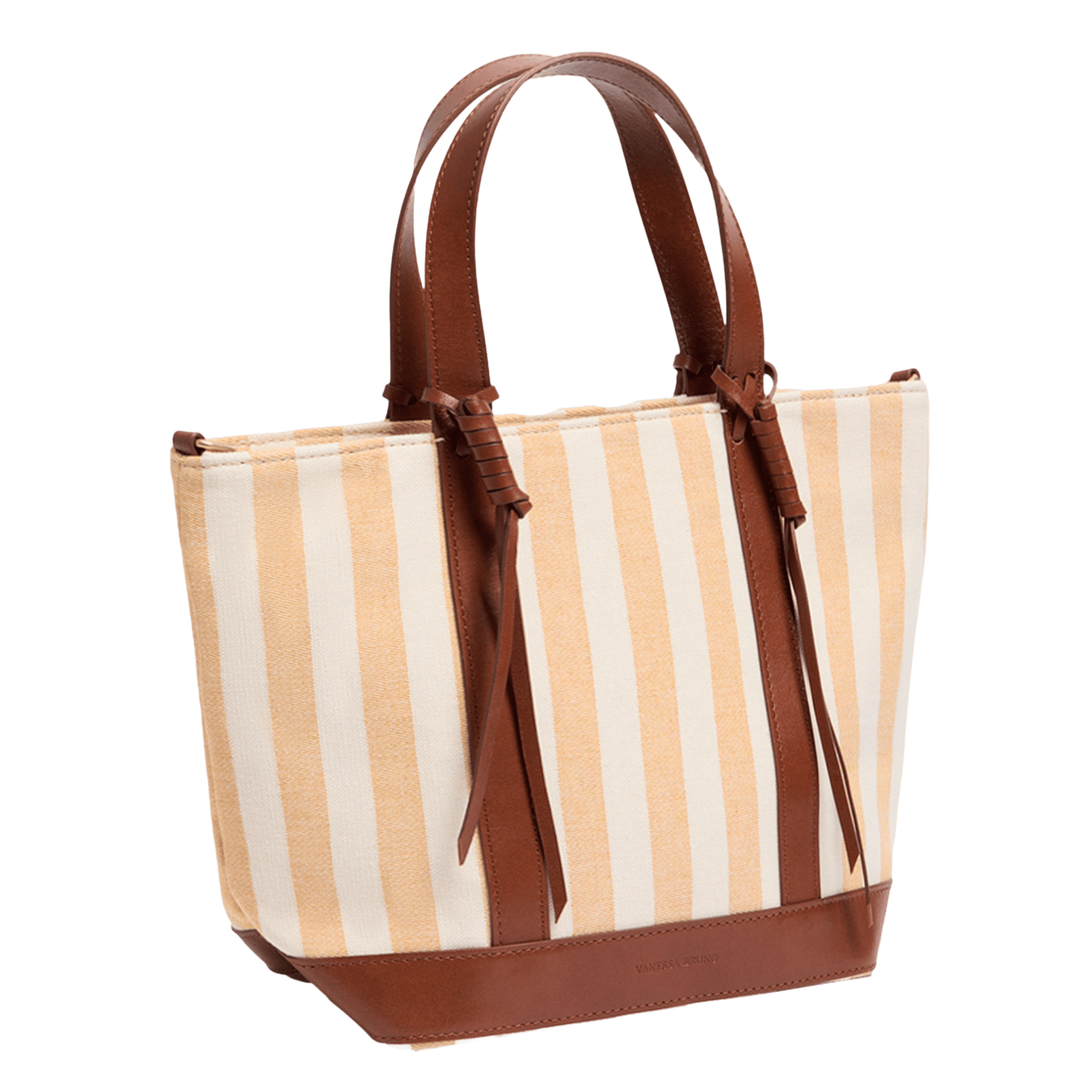 Gestreepte shopper VANESSA BRUNO Geel