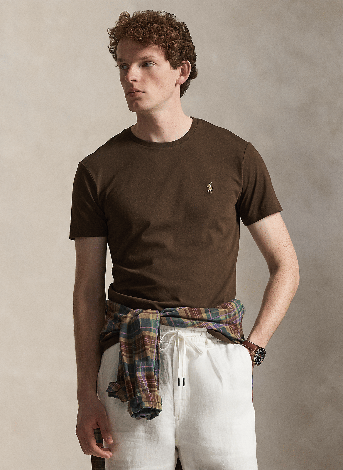 Rundhals-T-Shirt aus Baumwolle, Regular Fit POLO RALPH LAUREN