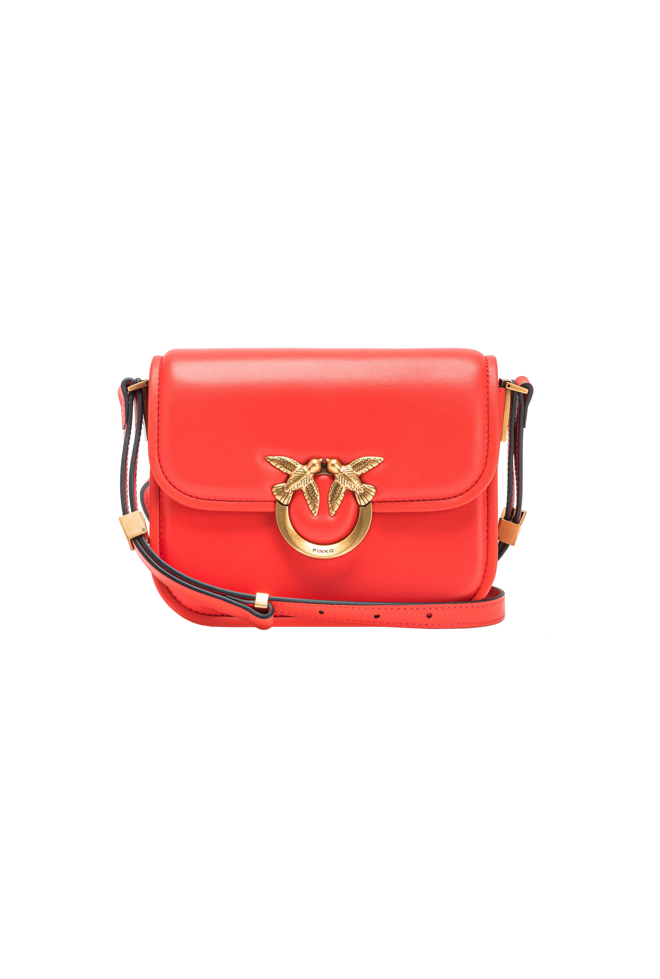 Medium shoulder bag love bag box in nappa leather PINKO Red