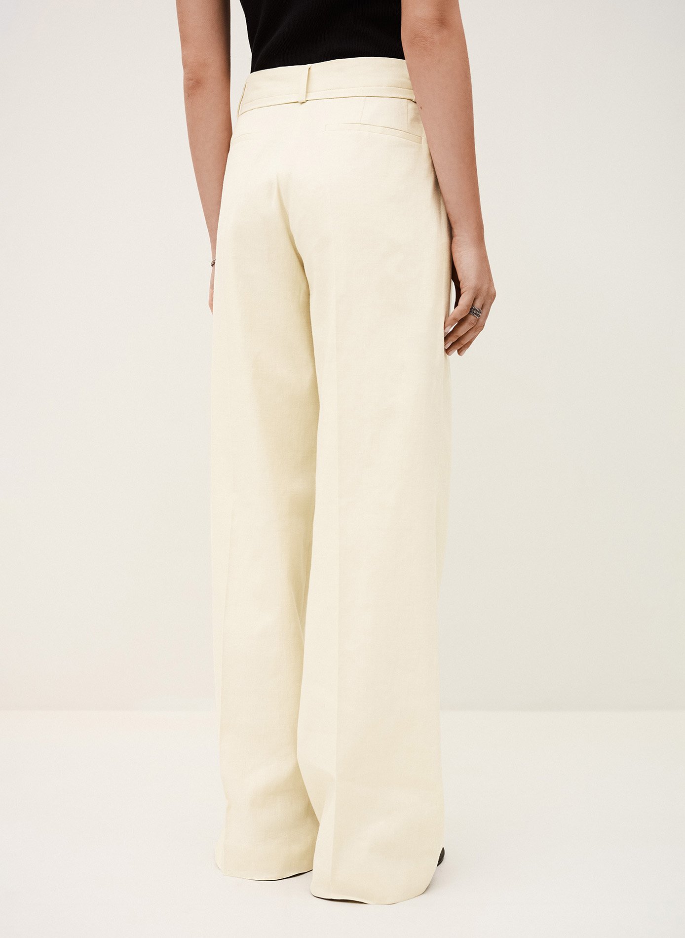 Wijde broek - linnenblend BA&SH Beige