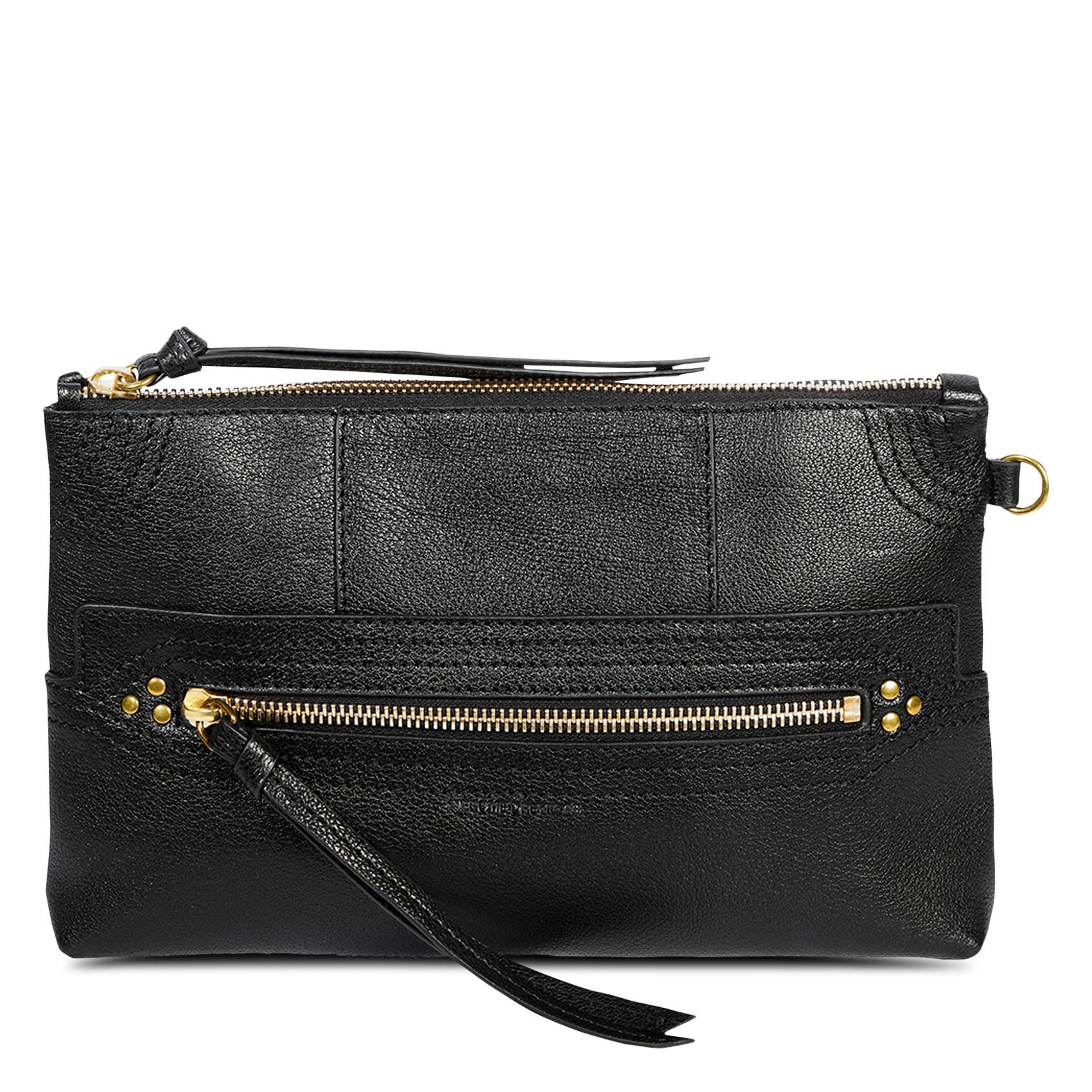 Clutch aus Veloursleder JEROME DREYFUSS Schwarz