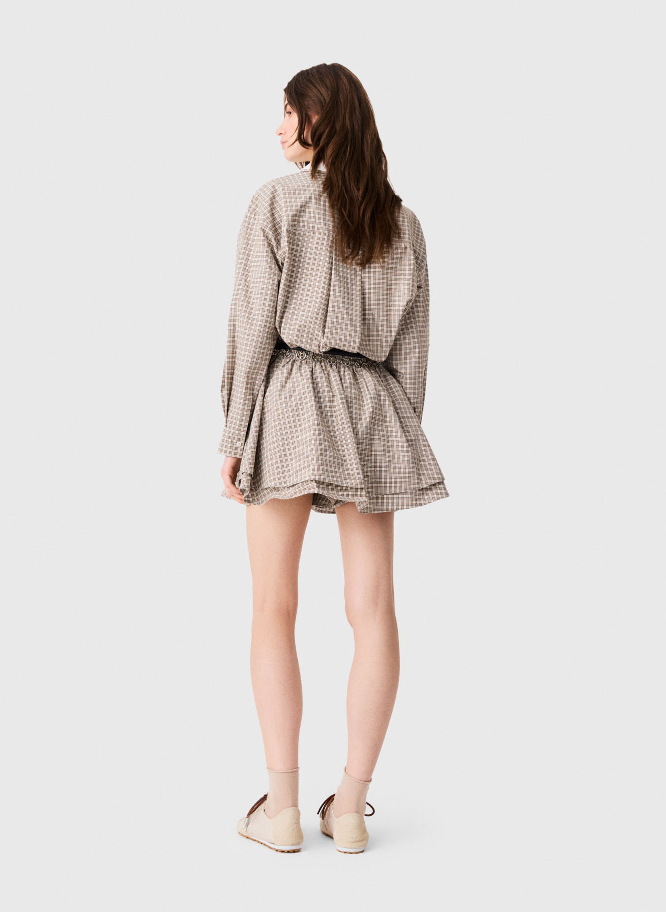 Korte katoenen jurk MAJE Beige