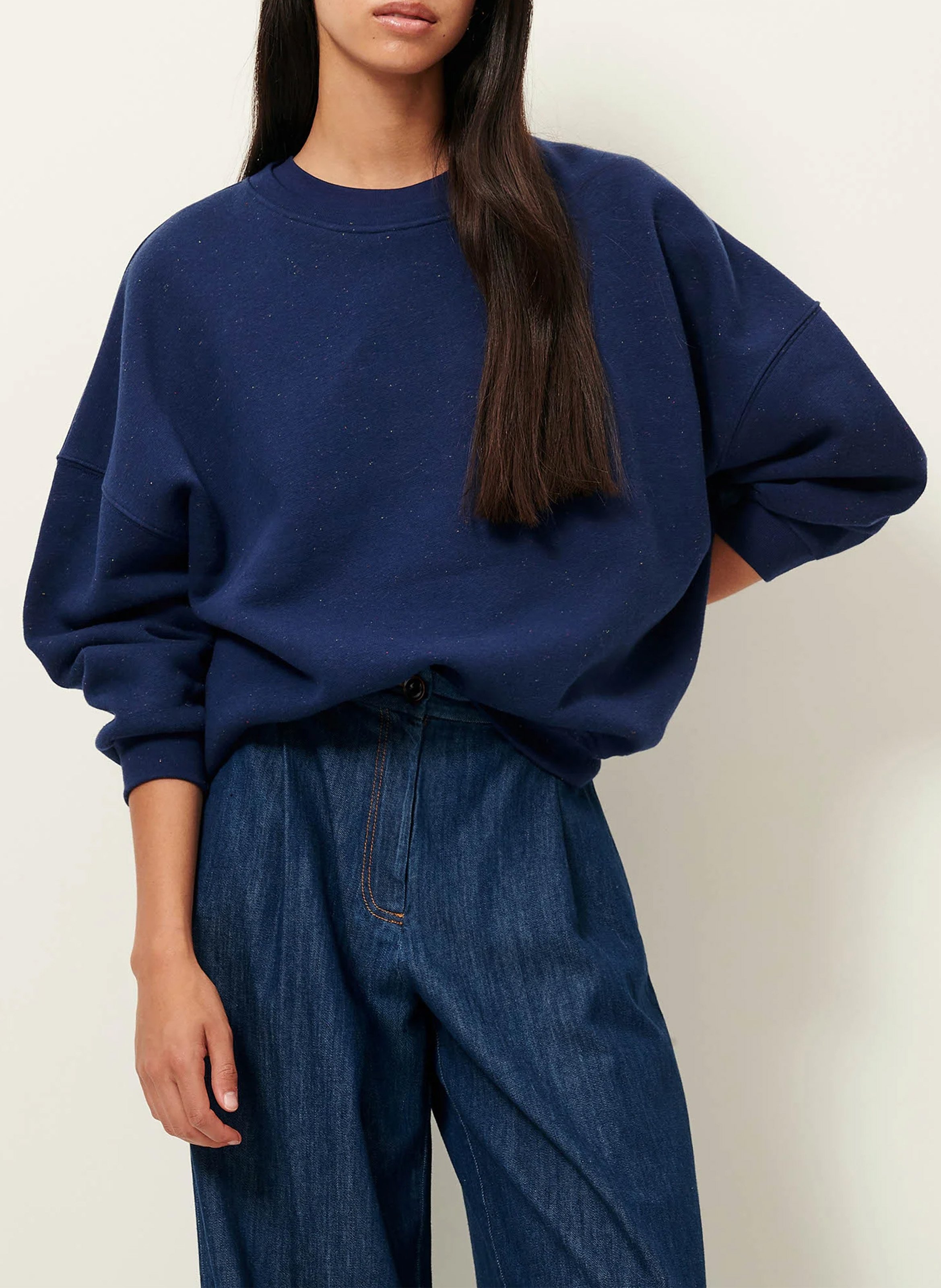 Oversized round-neck cotton-blend sweatshirt SESSUN