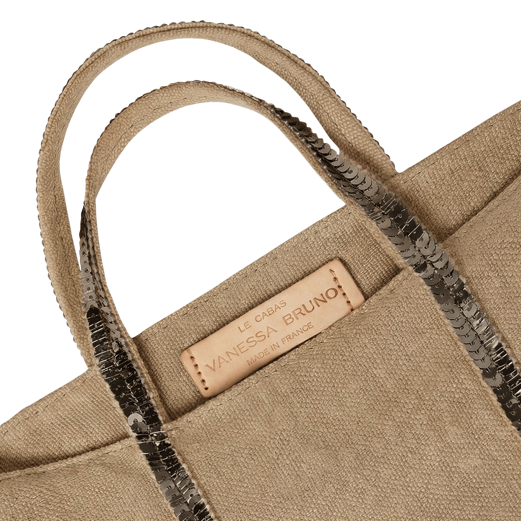 Sequined linen tote bag | Beige VANESSA BRUNO Women