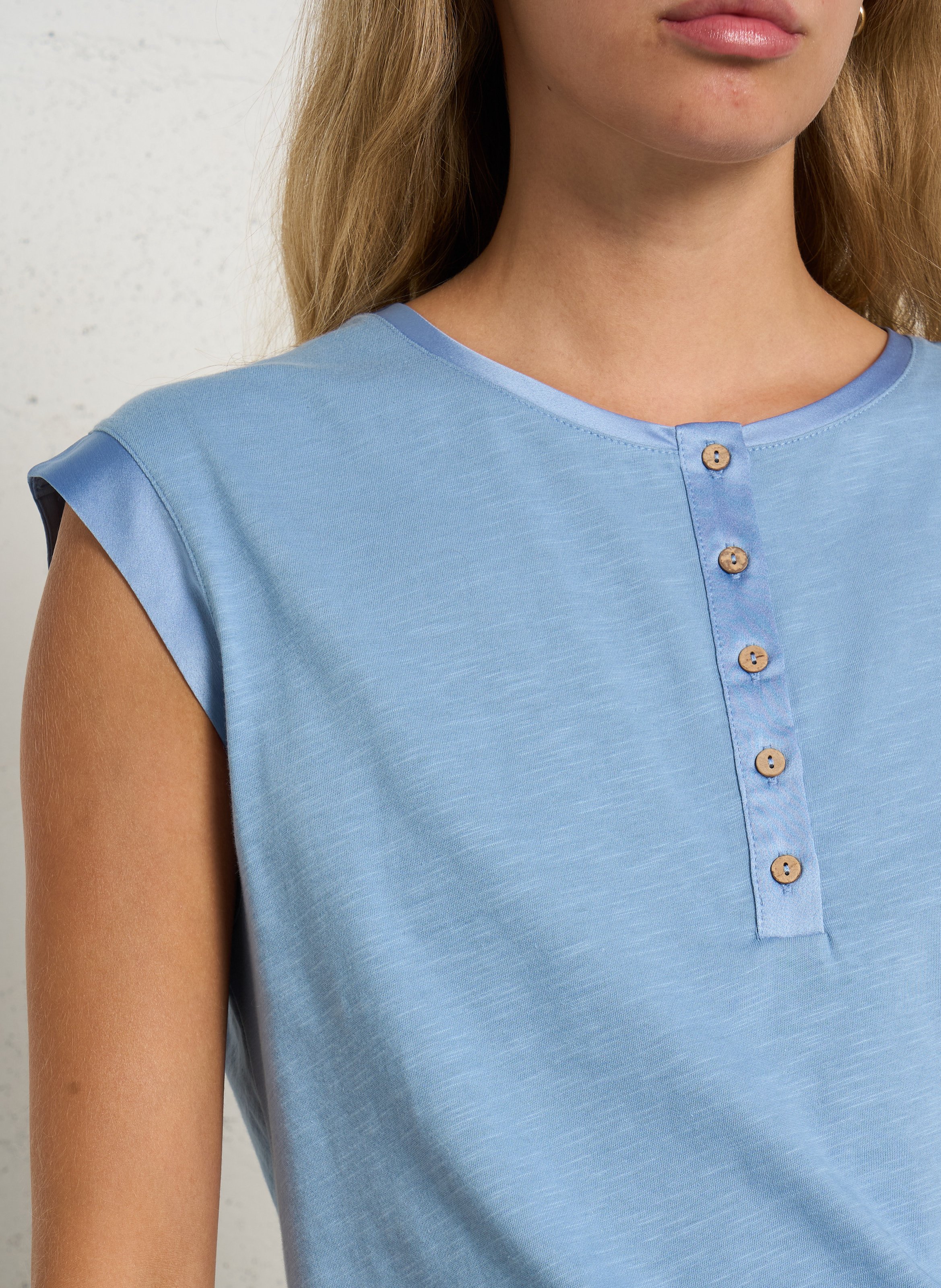 Oversized cotton T-shirt MAISON 123 Blue