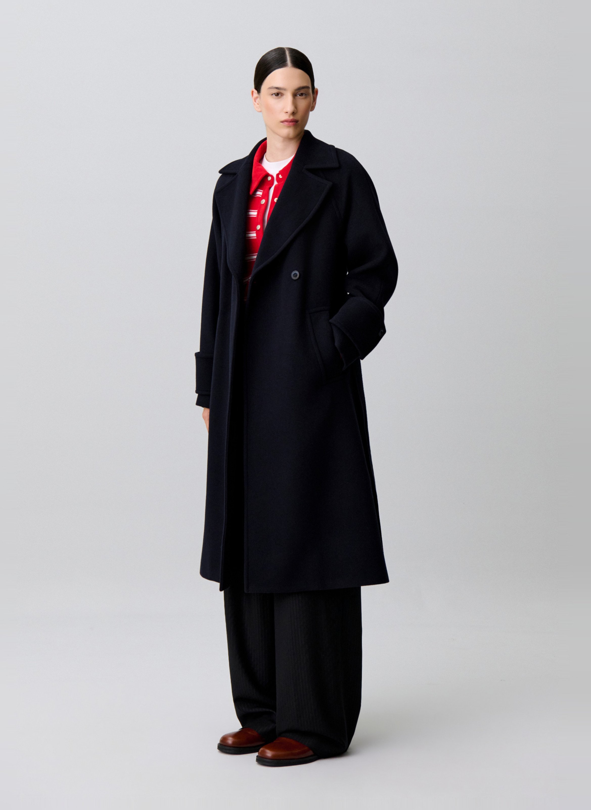 Wendemantel aus Wolle CLAUDIE PIERLOT Blau