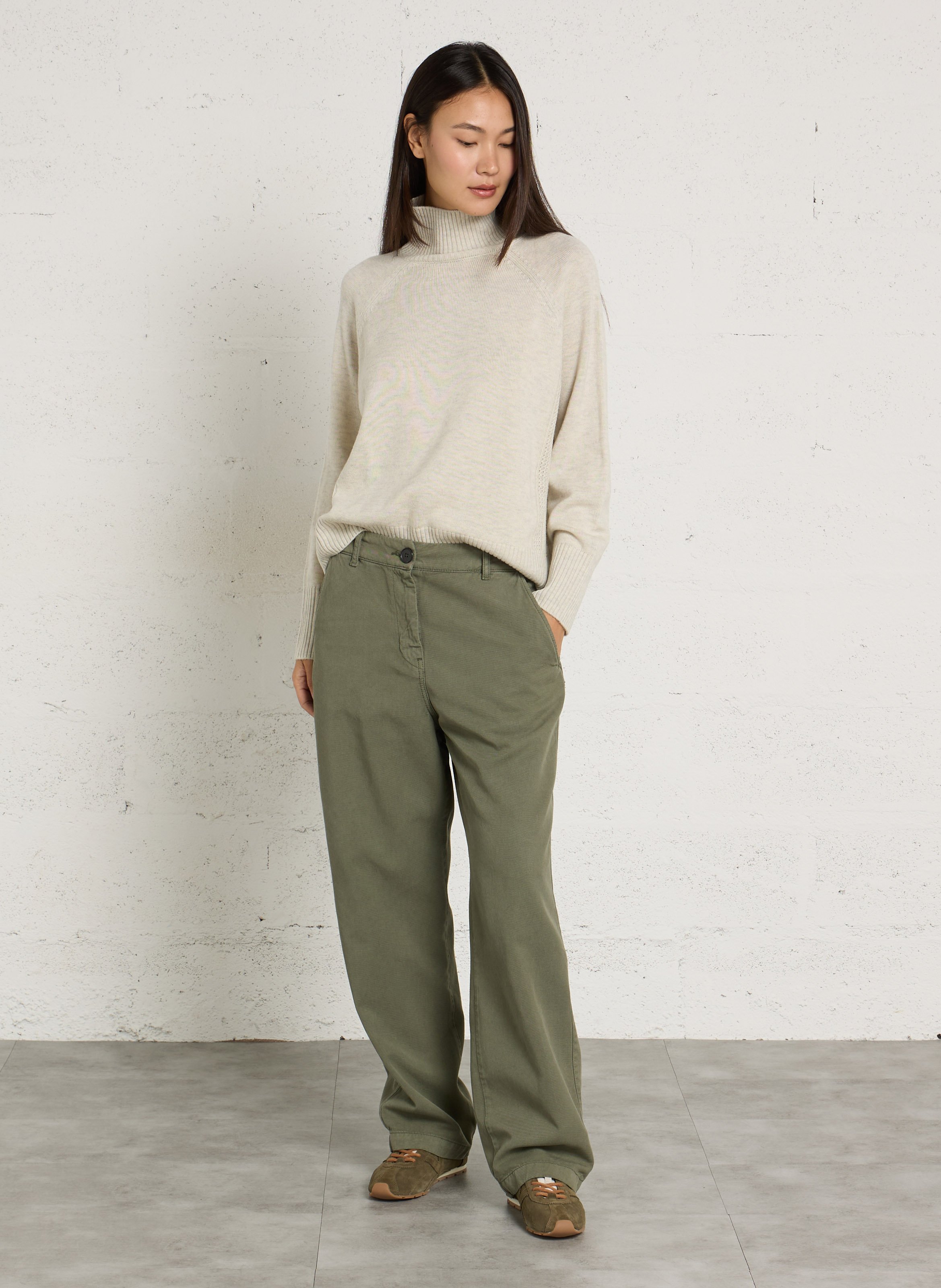 Oversized, wollen trui DES PETITS HAUTS Grijs