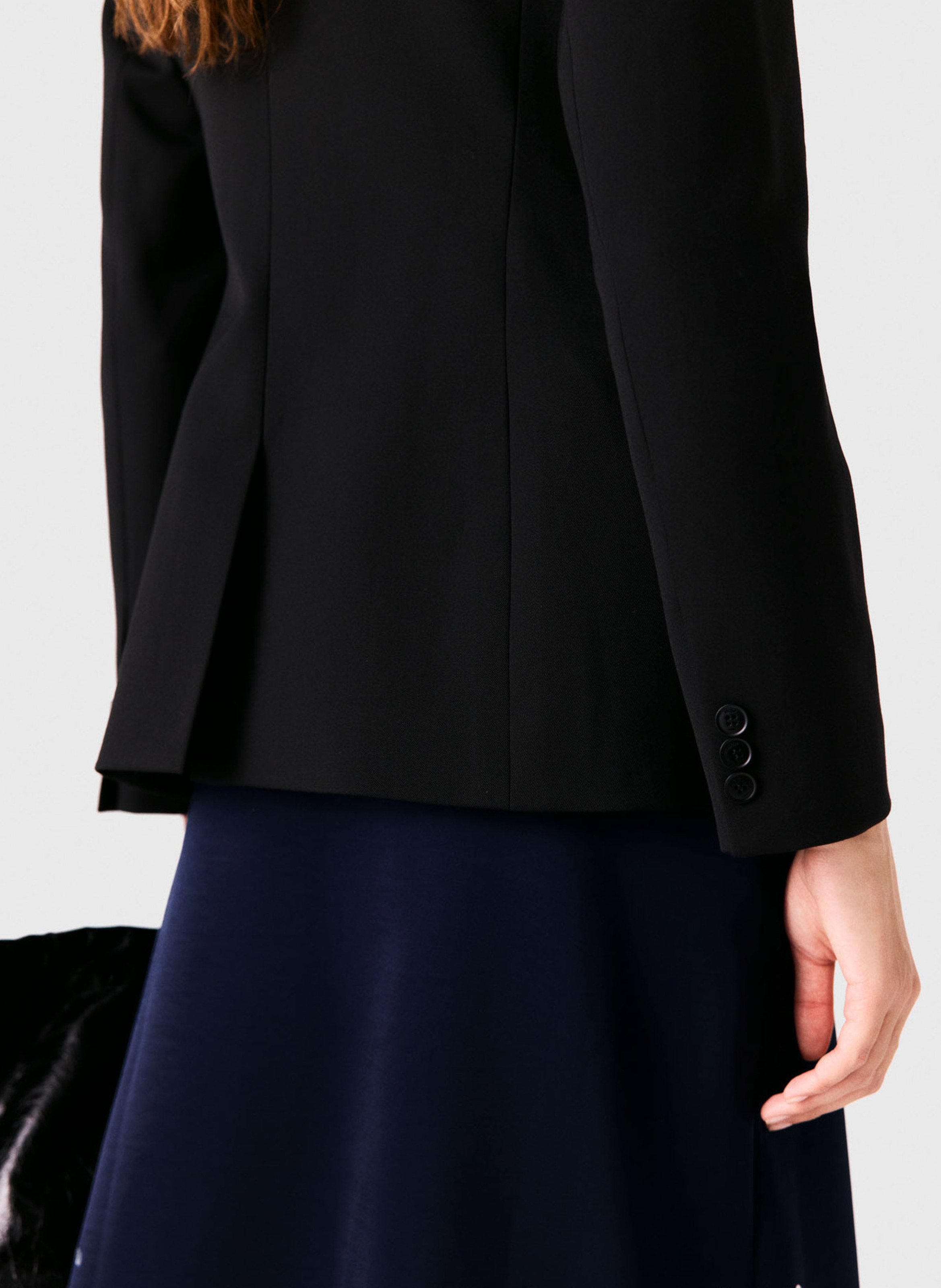 Fitted jacket with tailored collar MAJE Black