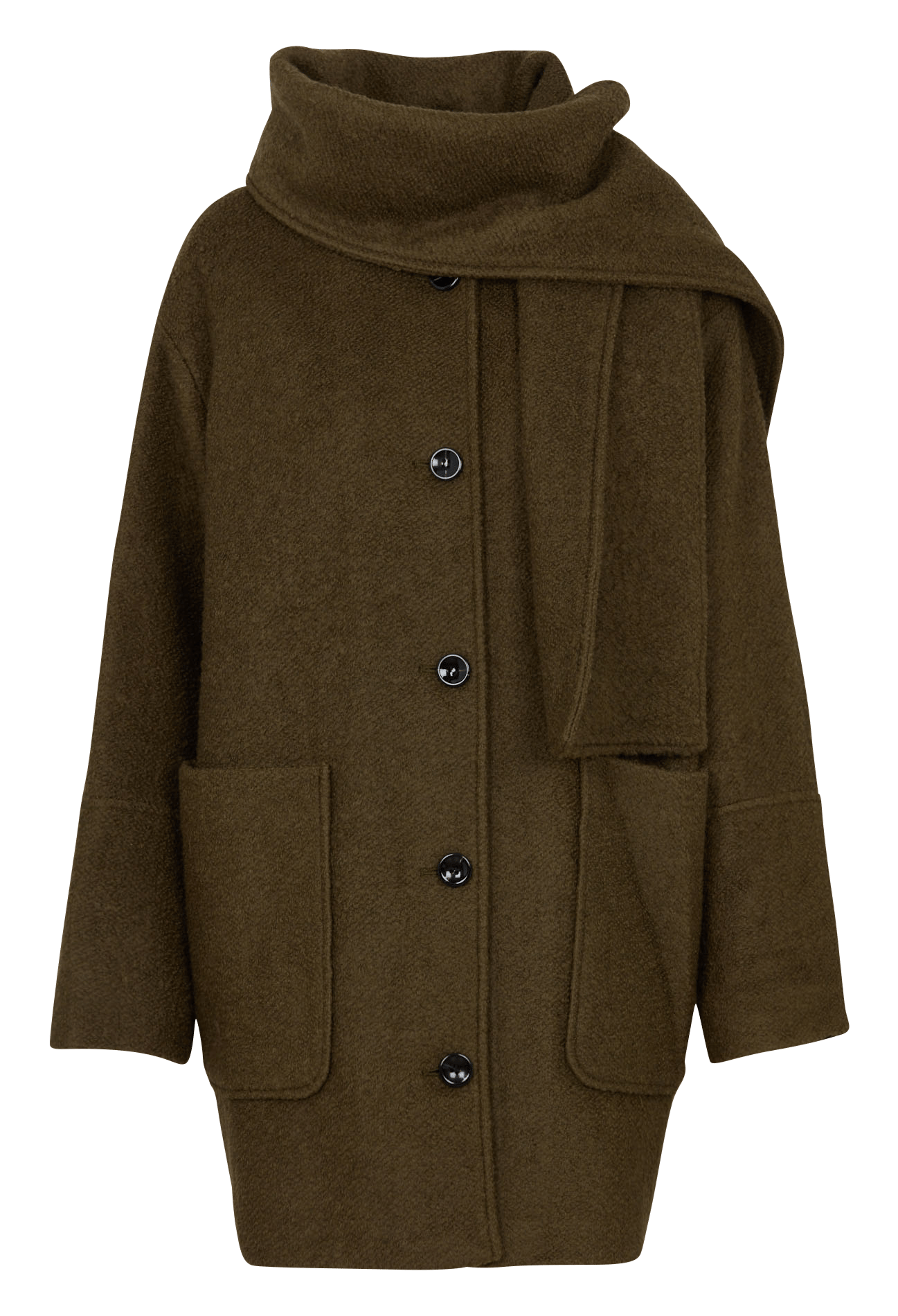 Oversized coat in recycled wool blend LA FEE MARABOUTEE Khaki