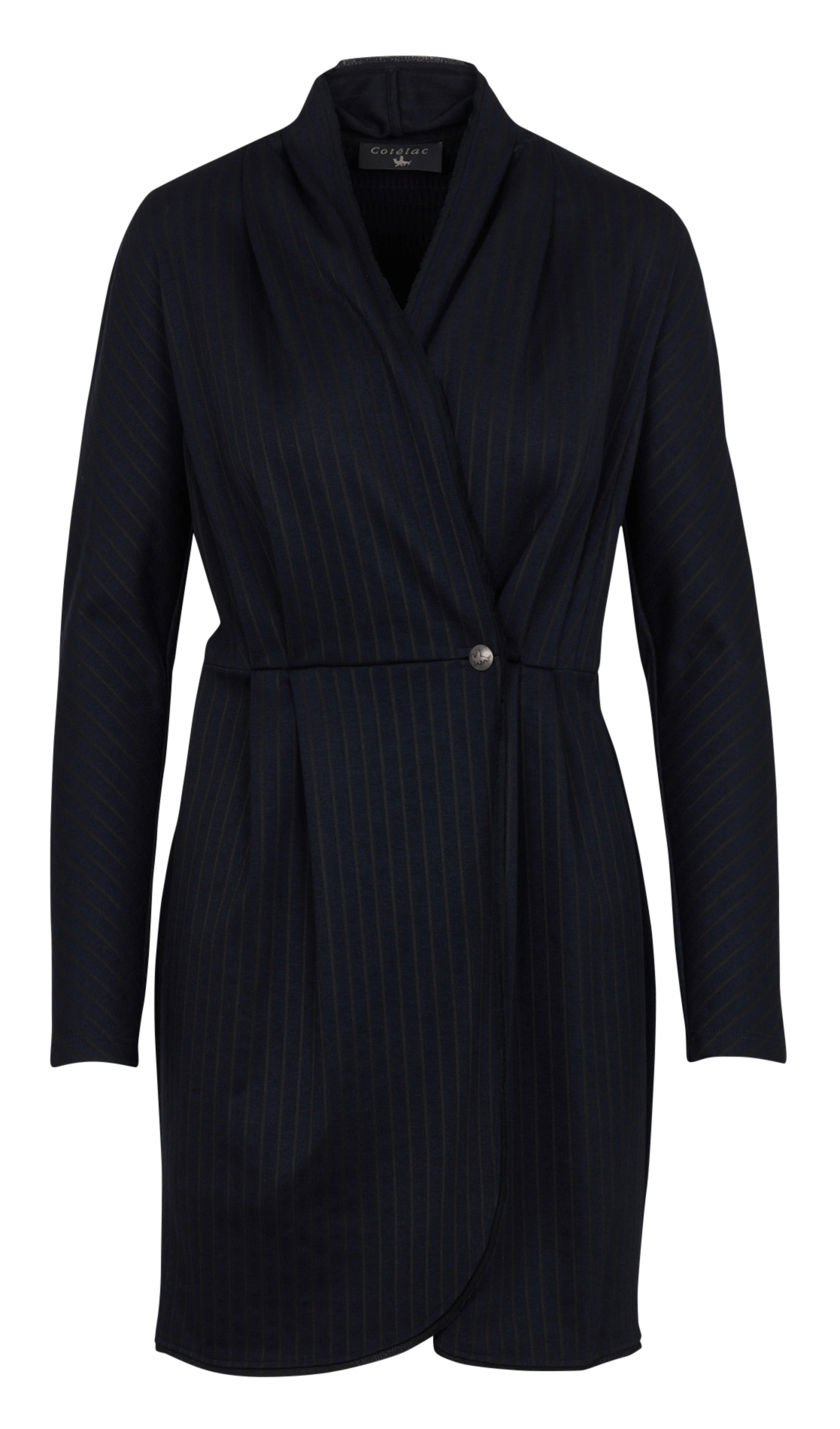 Gestreepte jurk met V-hals COTELAC Blauw