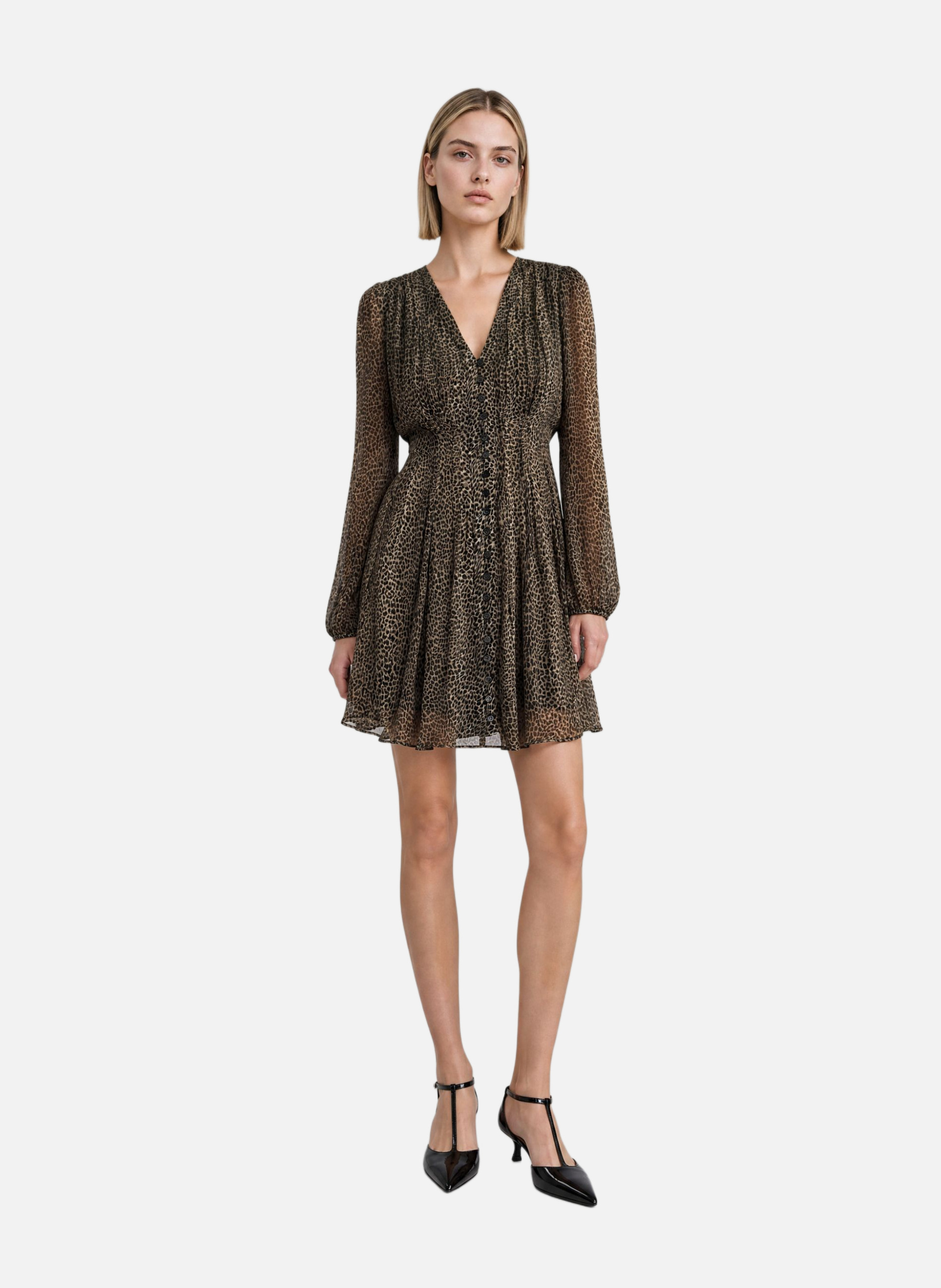 Short leopard print dress THE KOOPLES Multicolored
