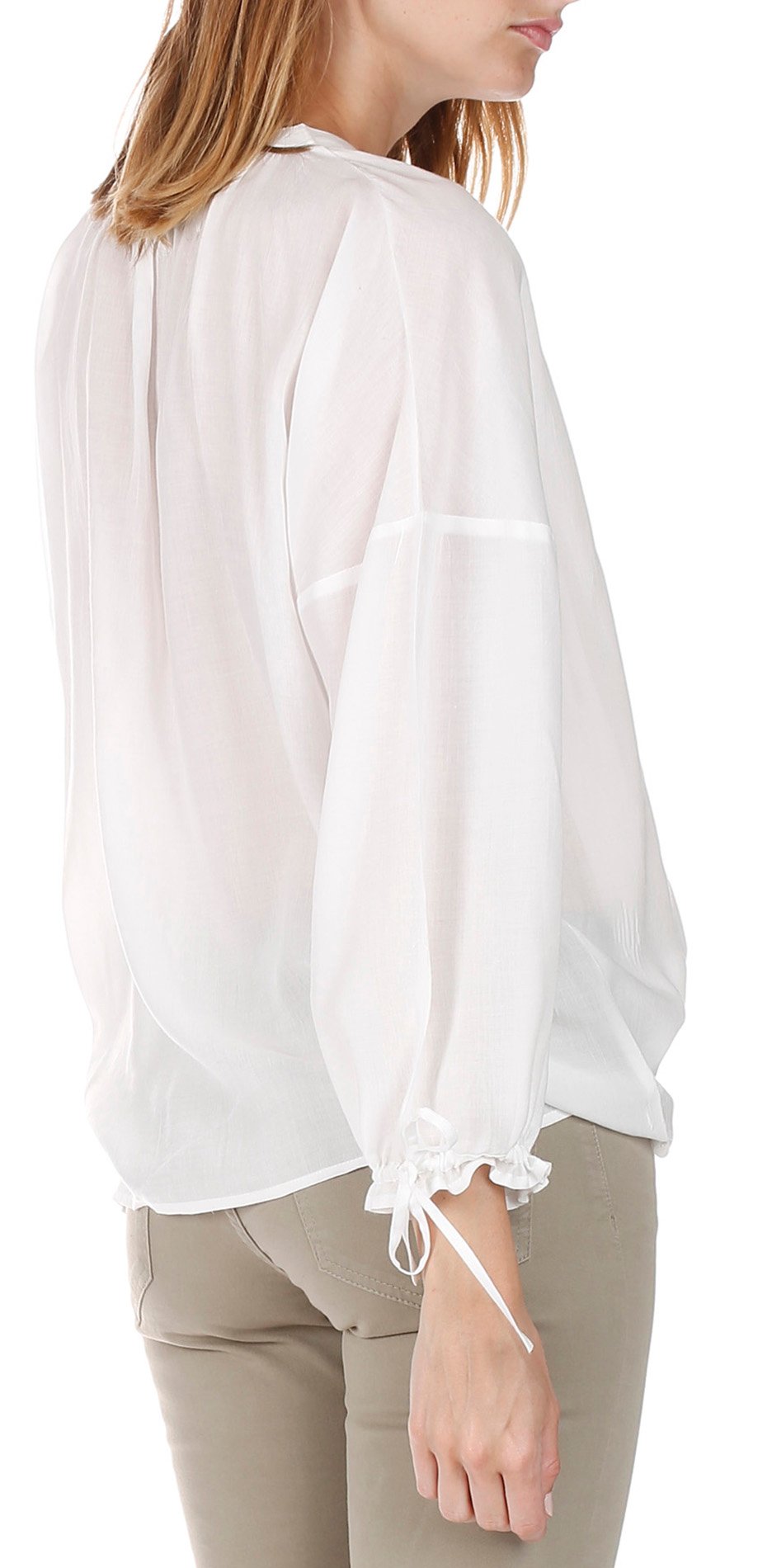 Oversized top with flared sleeves SWILDENS White