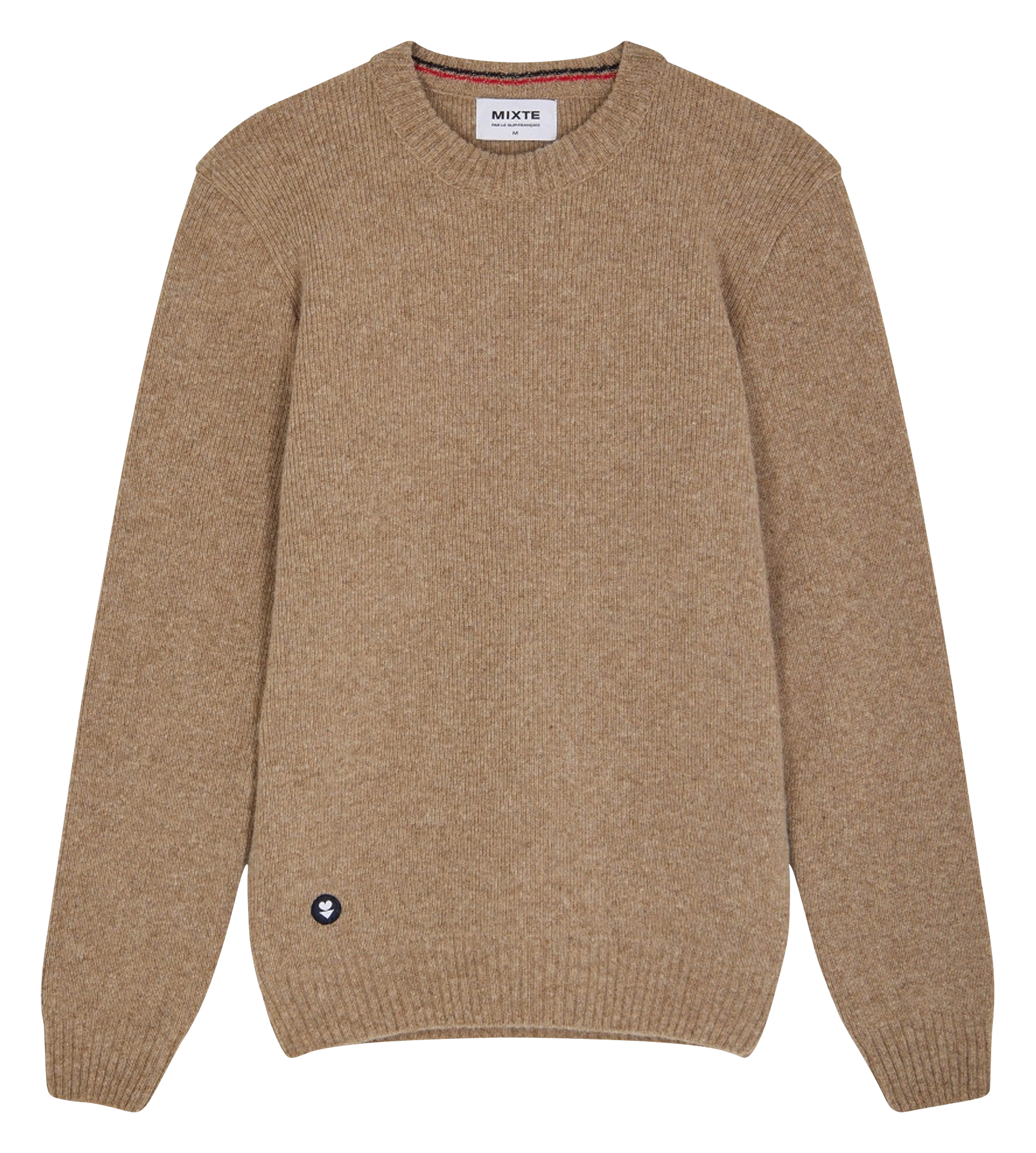 Pull Col Rond En Laine Naturel Le Slip Francais Homme Place des Tendances