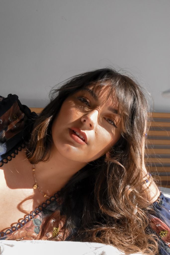 Moonstone necklace GINANDGER Blue