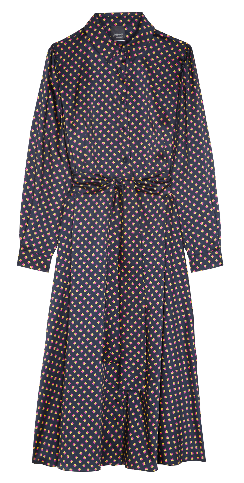 Langes Kleid mit klassischem Kragen PERSONA by Marina Rinaldi Blau