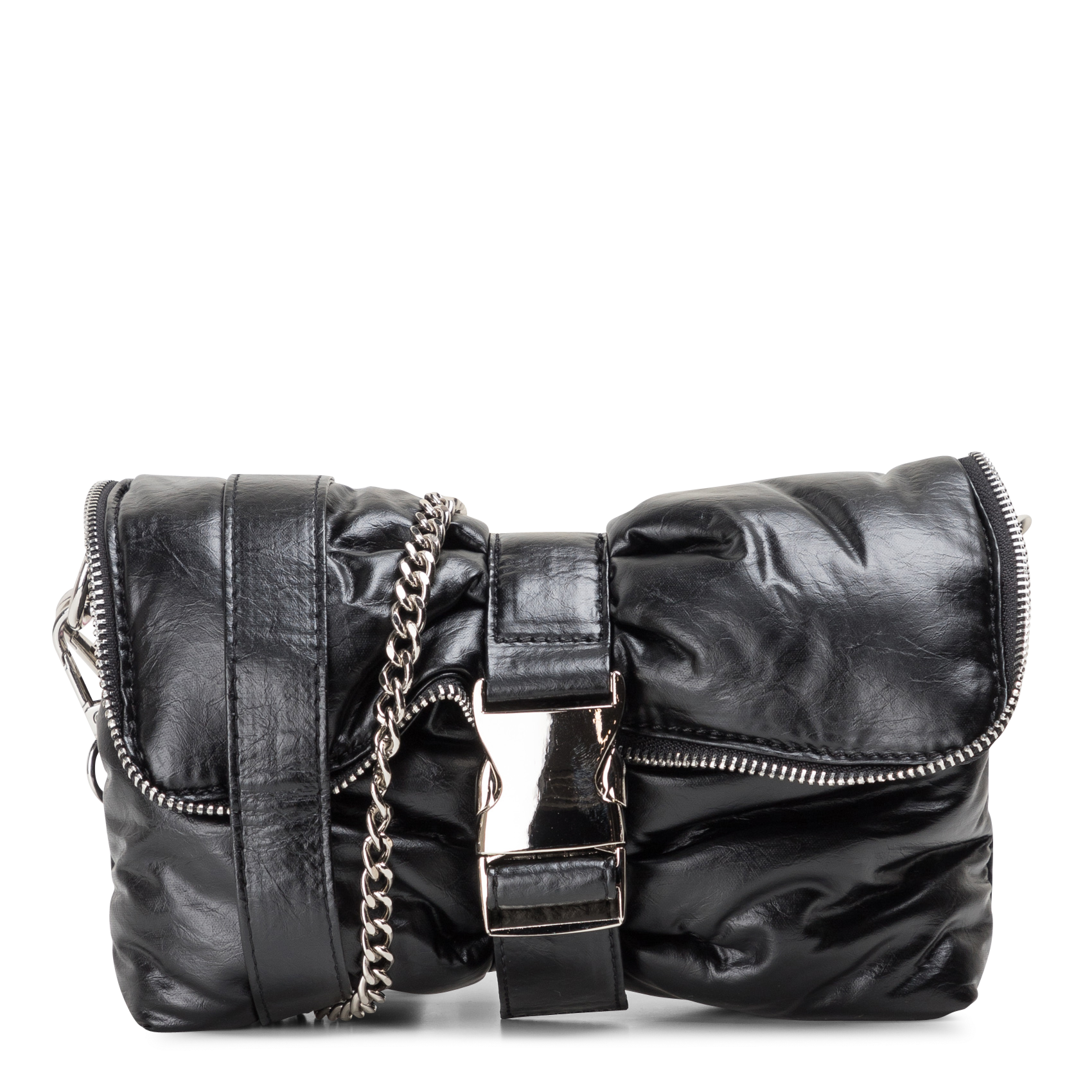 Brieftasche Zara Tasche Schwarz Mit Nieten Baguette-tasche Noir Au
