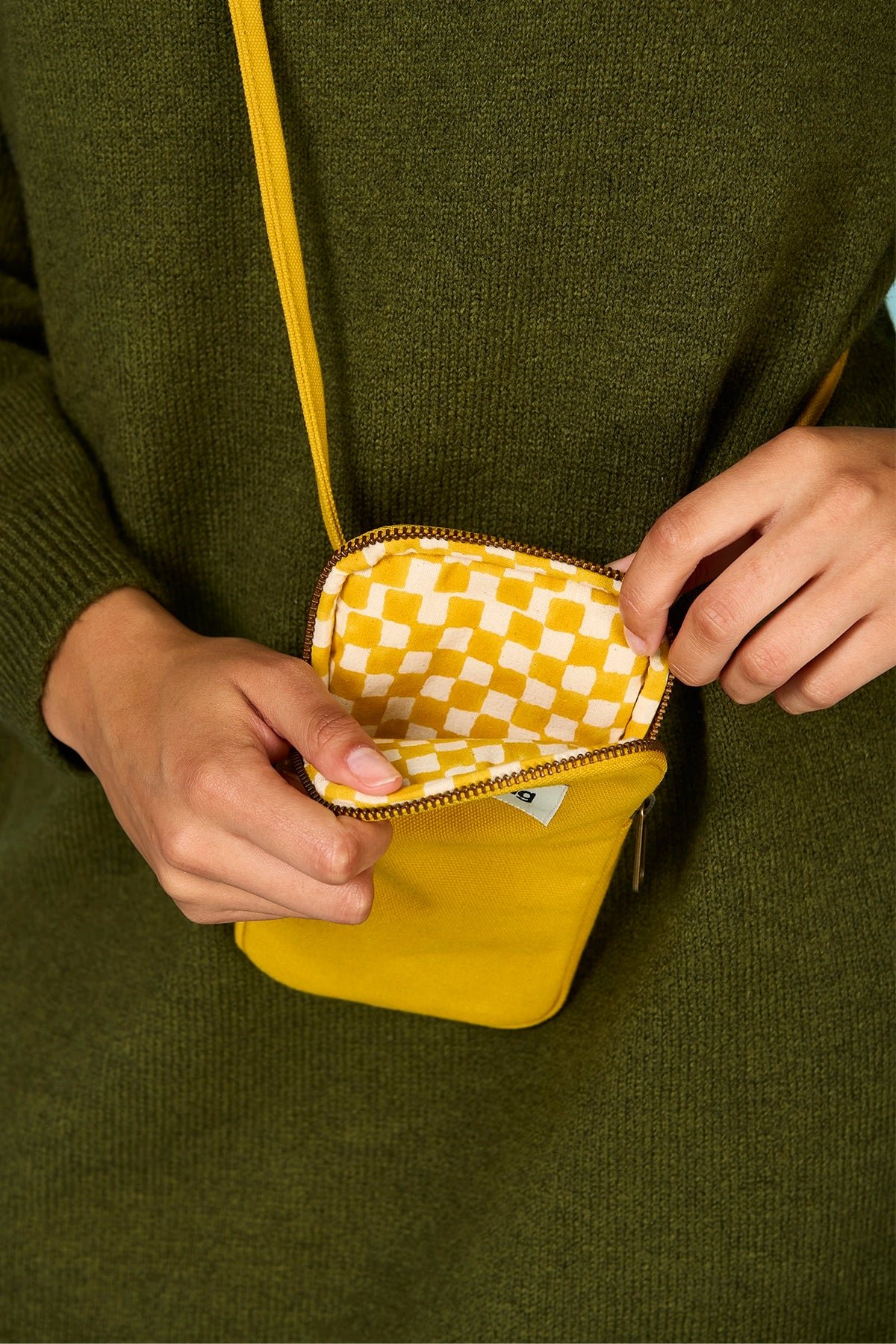 Cotton phone pouch HINDBAG Yellow