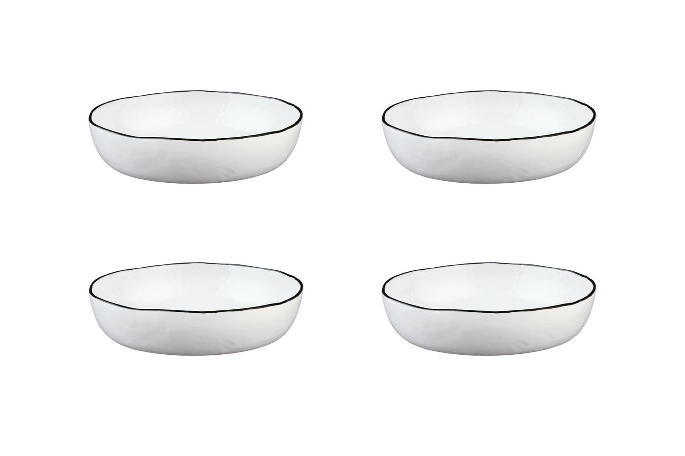 Deep plate pure ø21.5cm - 4 pieces - snow white BJORN White