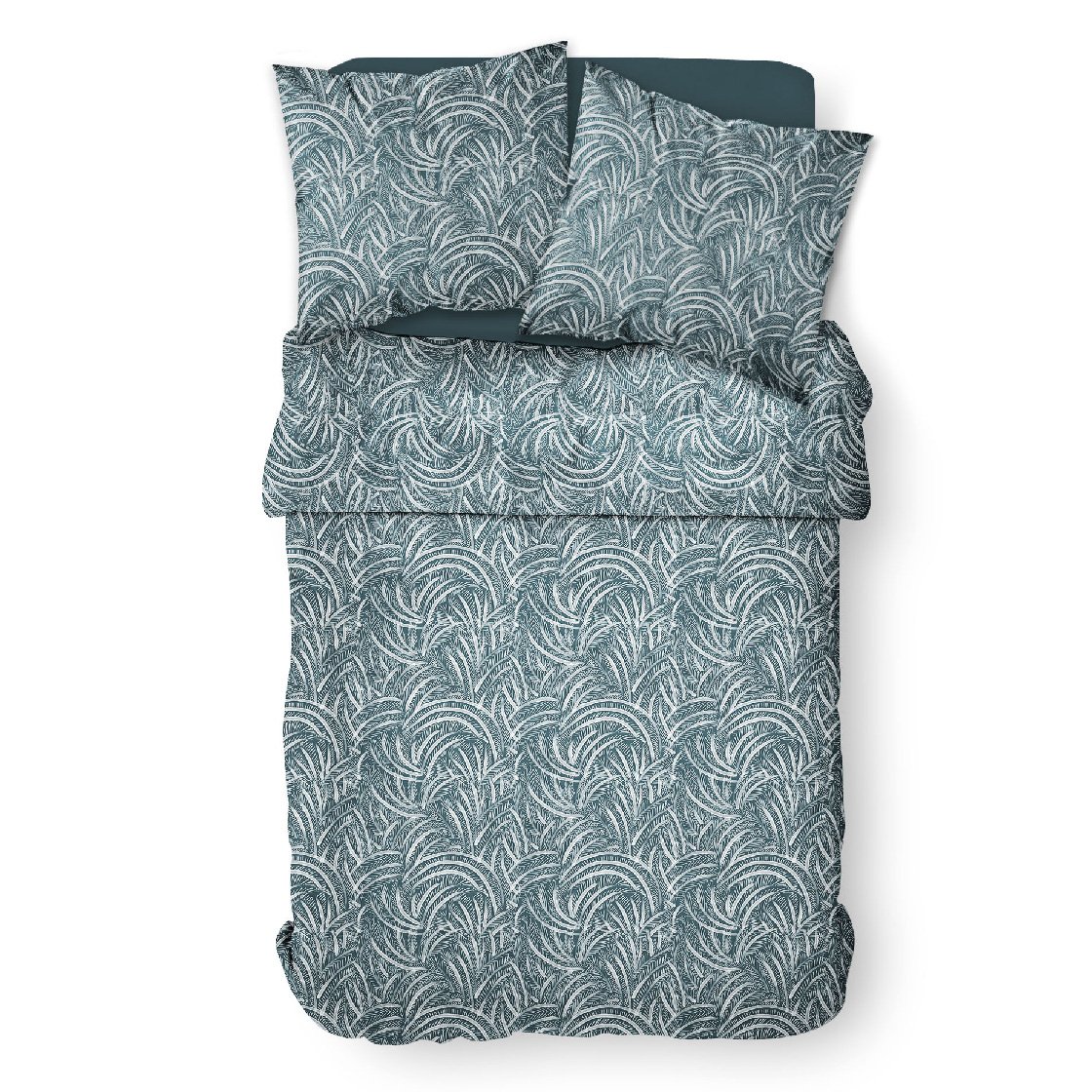 Printed cotton bedding set TODAY LINGE DE MAISON Blue