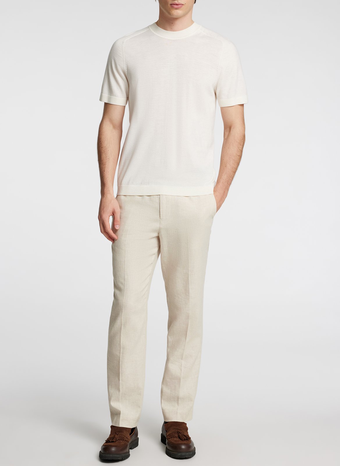 Pleated trousers SELECTED Beige