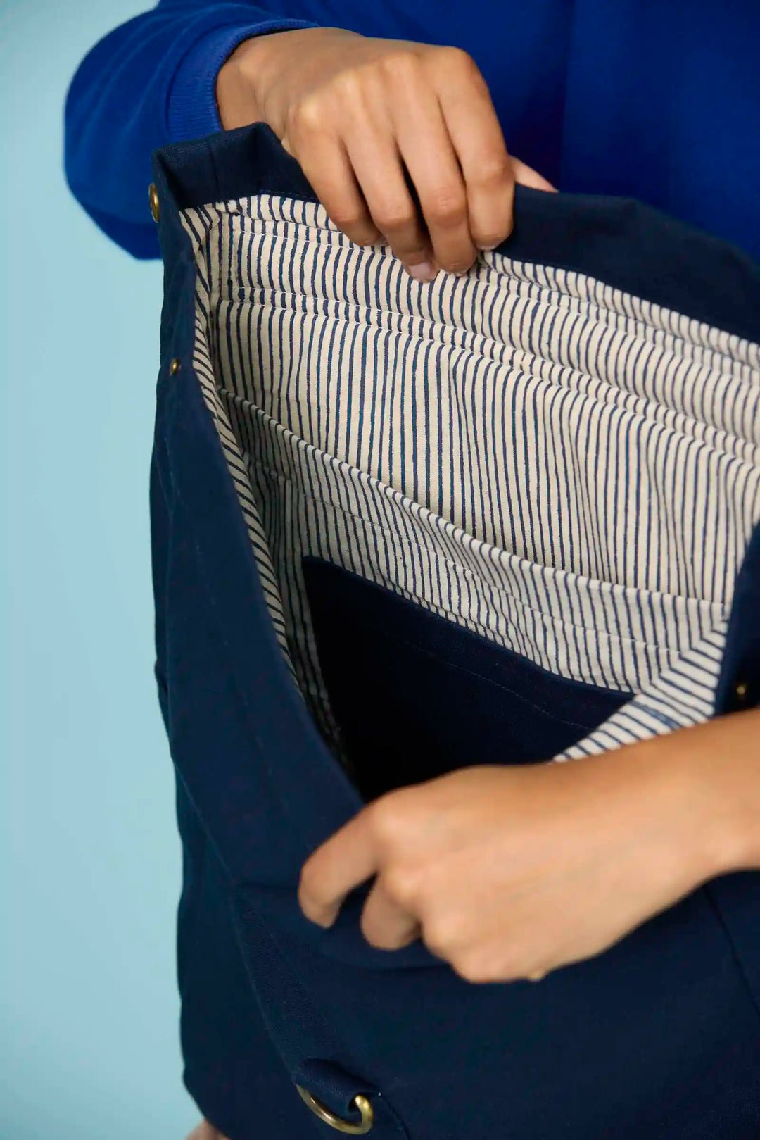 Cotton backpack HINDBAG Blue