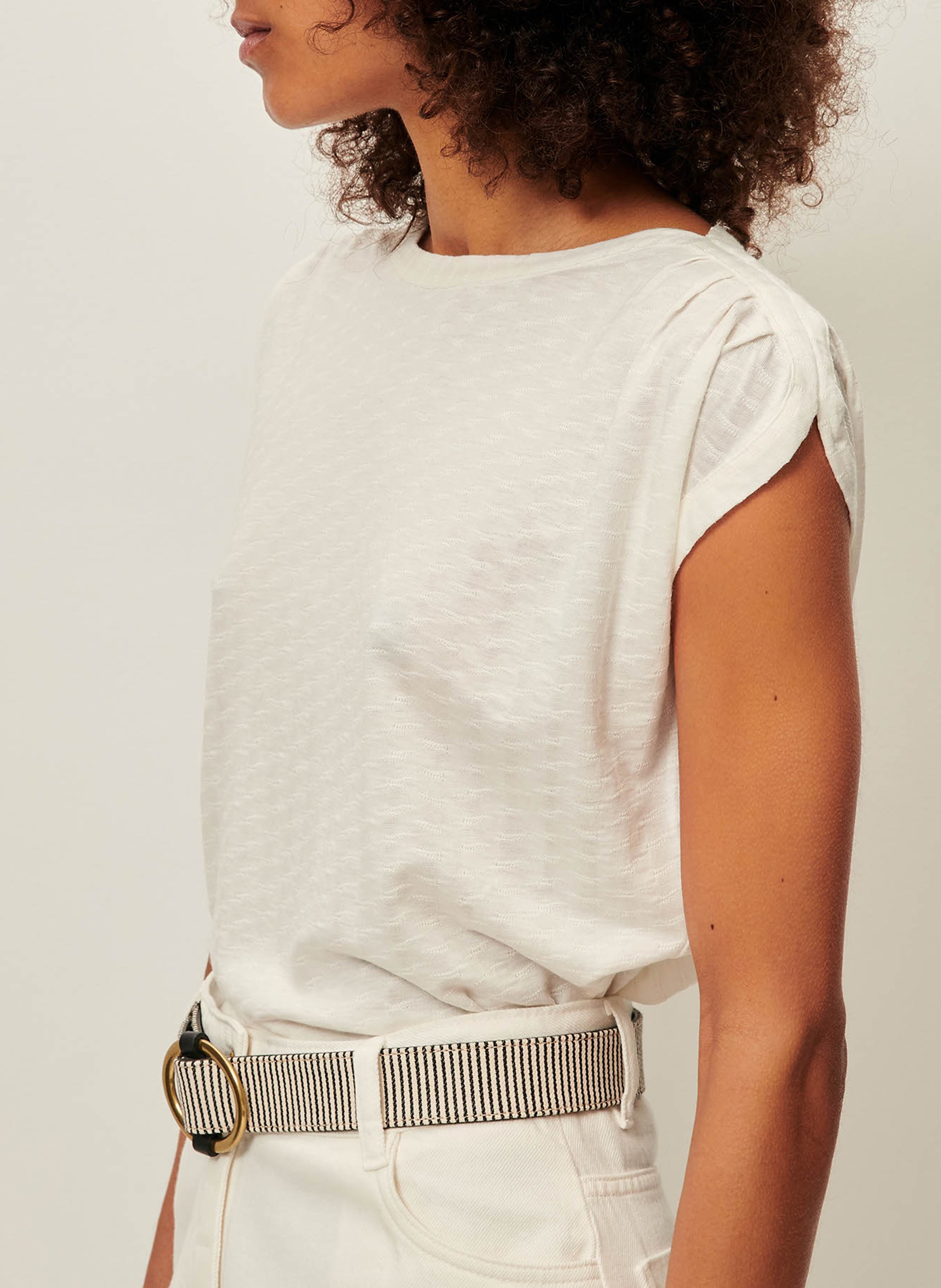 Weites Top mit U-Boot-Ausschnitt SESSUN Beige