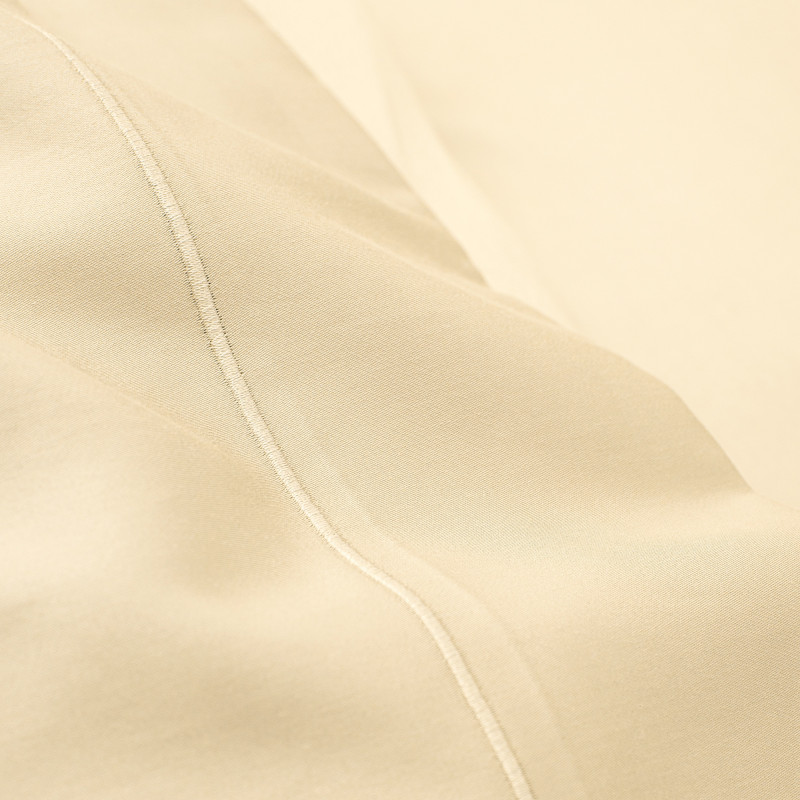 Combed cotton percale flat sheet "Julian" all sizes pure cotton COTON PUR Beige