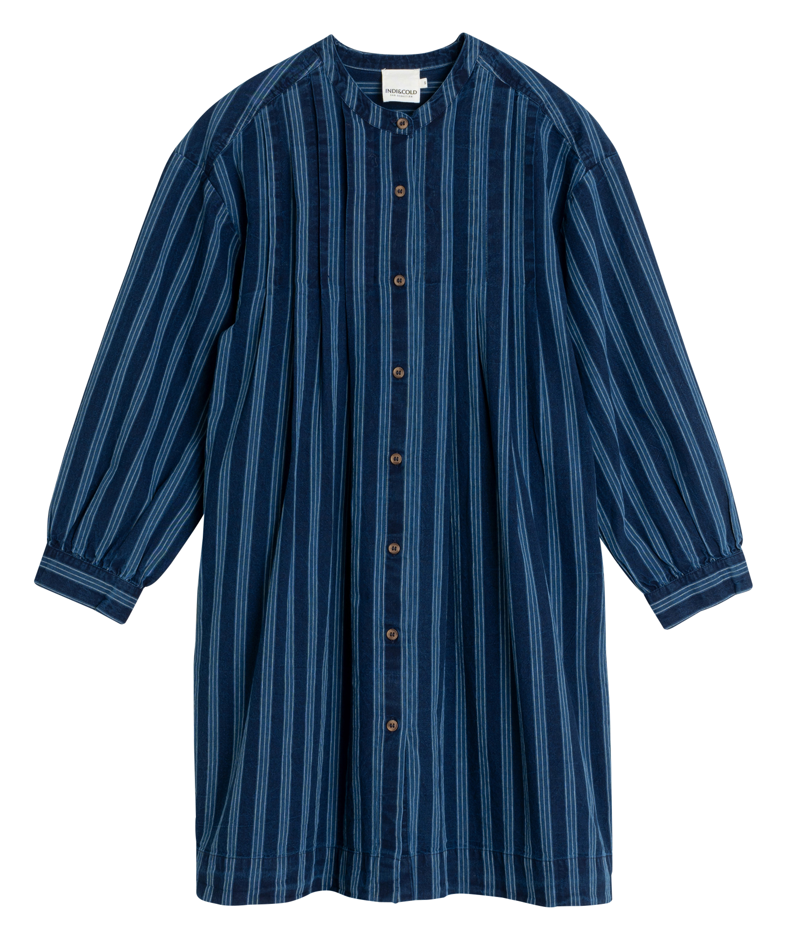 Loose short striped dress INDI & COLD Blue