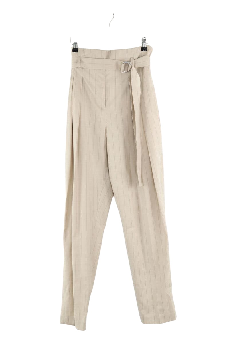 Bandol straight woollen trousers IRO - Seconde Main Beige