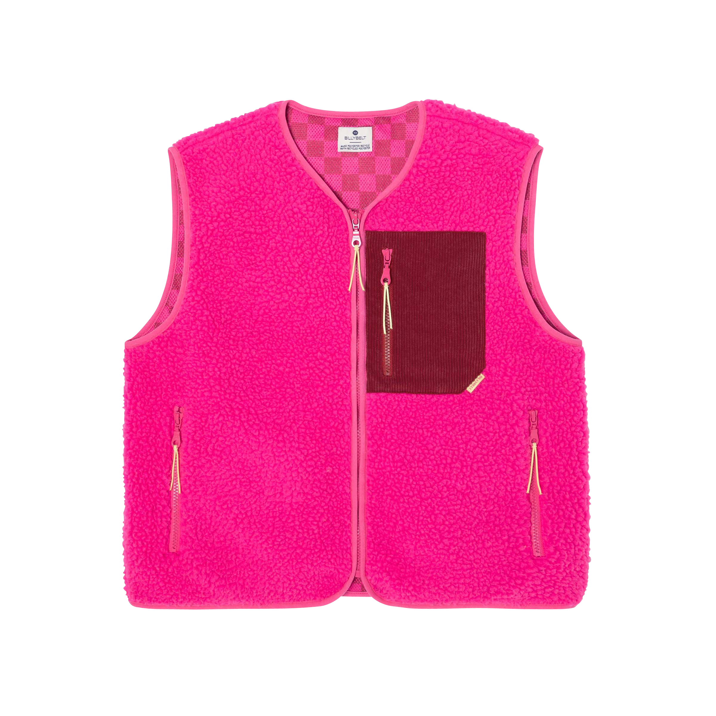 Sleeveless Sherpa Zip-Up Vest BILLYBELT