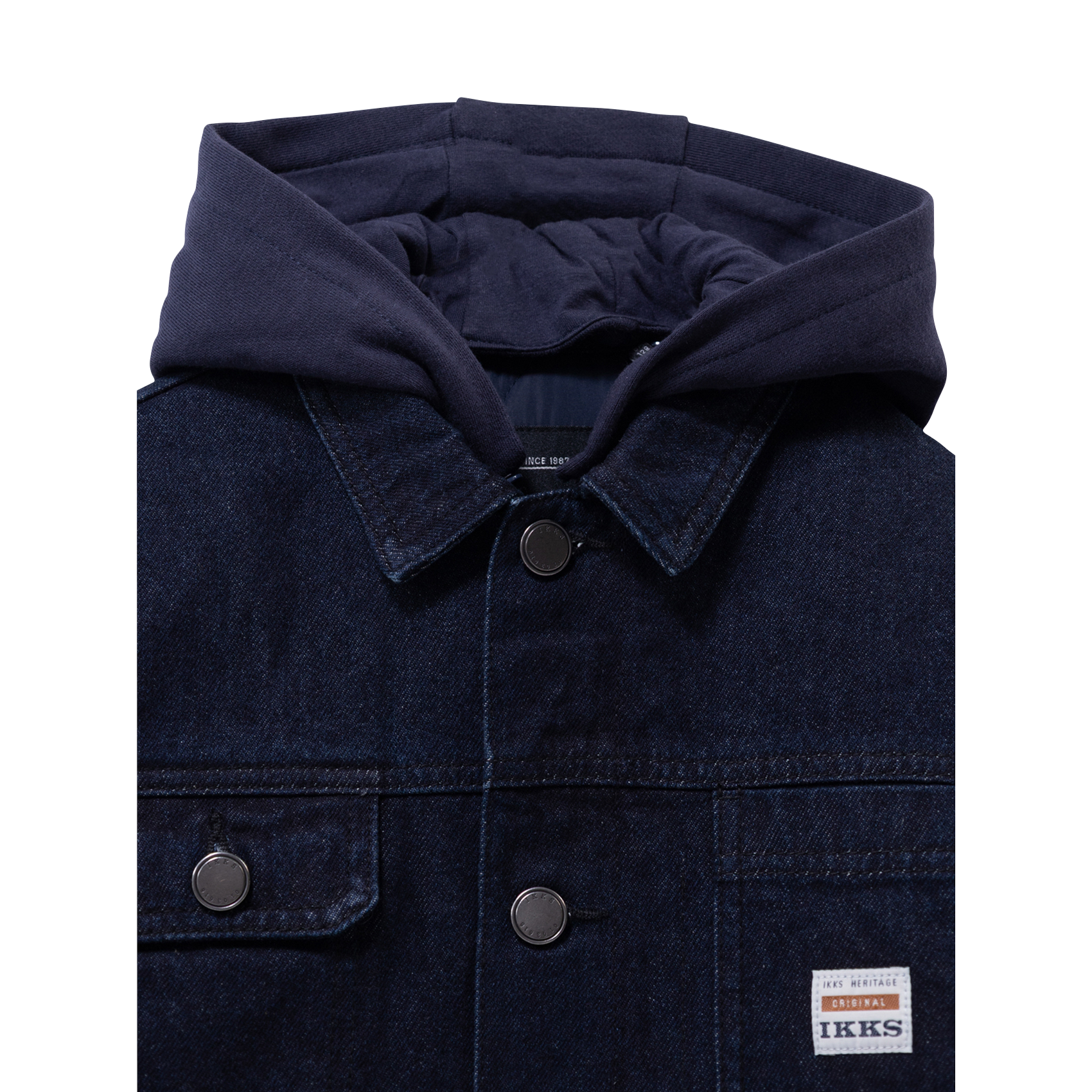 Veste droite col classique en coton IKKS JUNIOR Bleu