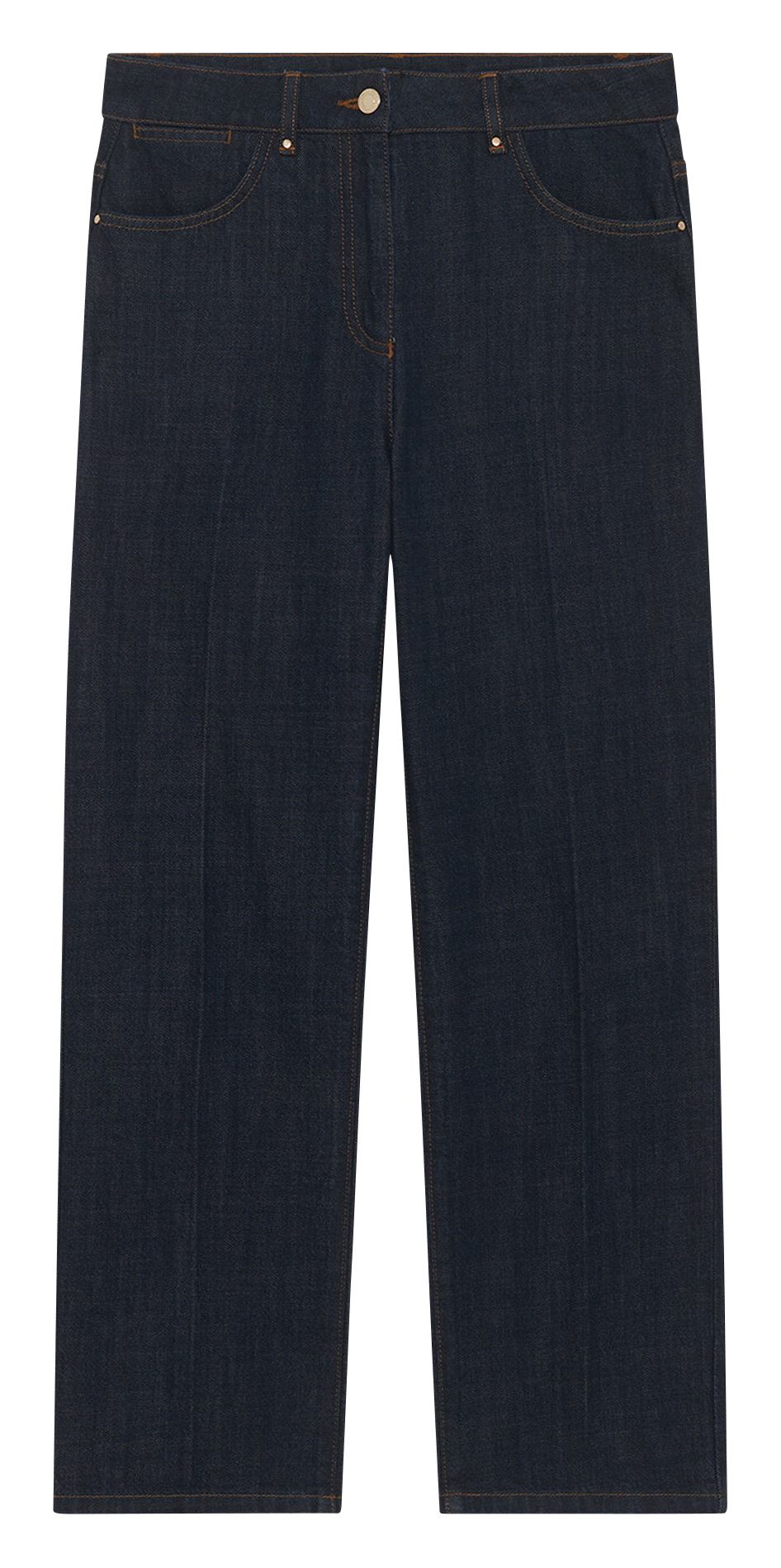 Jean droit en coton mélangé CAROLL Bleu