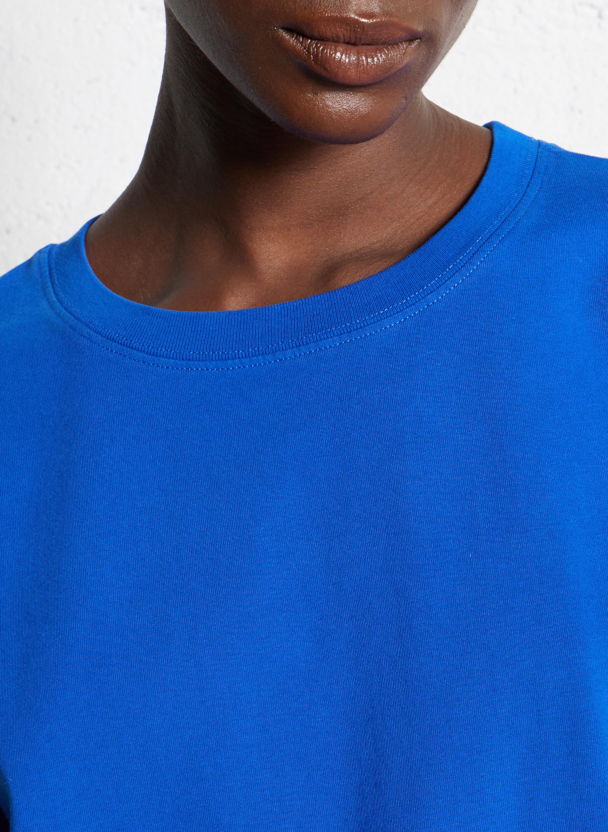 Tee-shirt ample col rond en coton  AMERICAN VINTAGE Bleu