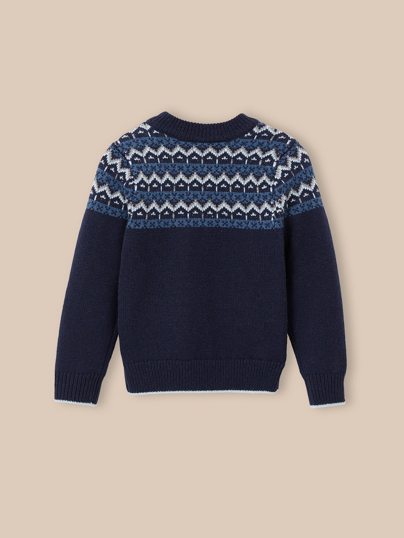 Jacquard lambswool sweater CYRILLUS Blue