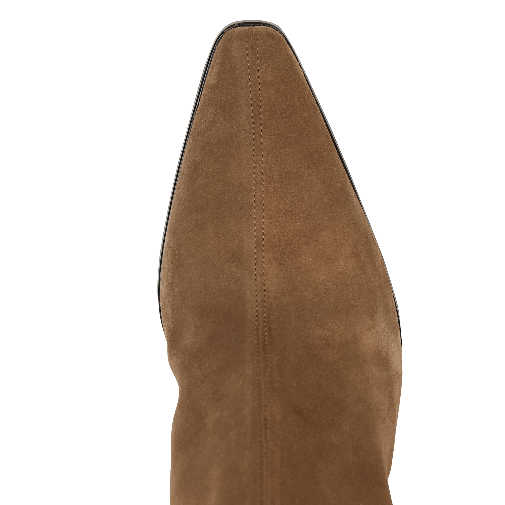 Bottines à talons en cuir velours RIVECOUR Marron