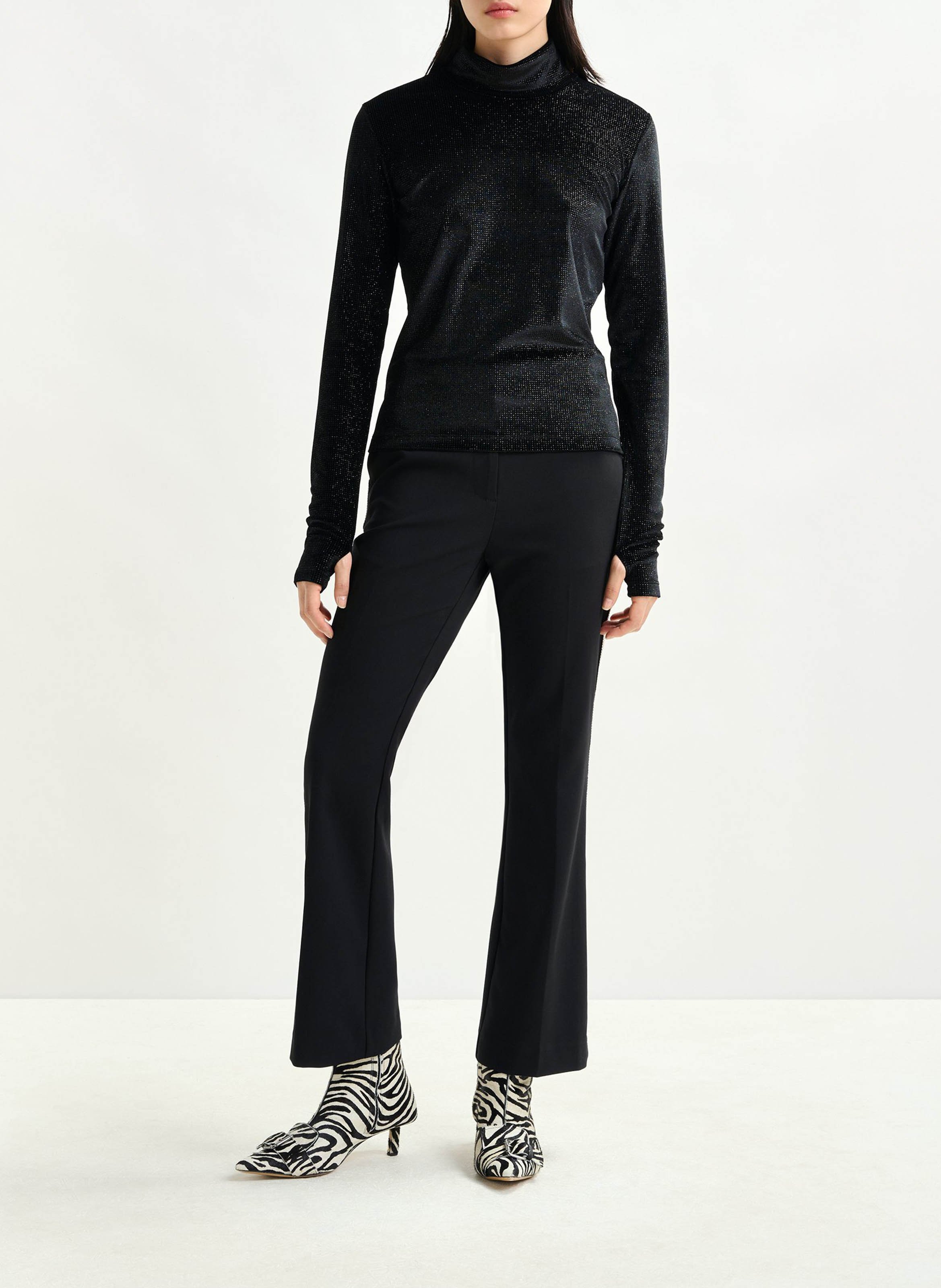 Top col roulé en velours ESSENTIEL ANTWERP Noir