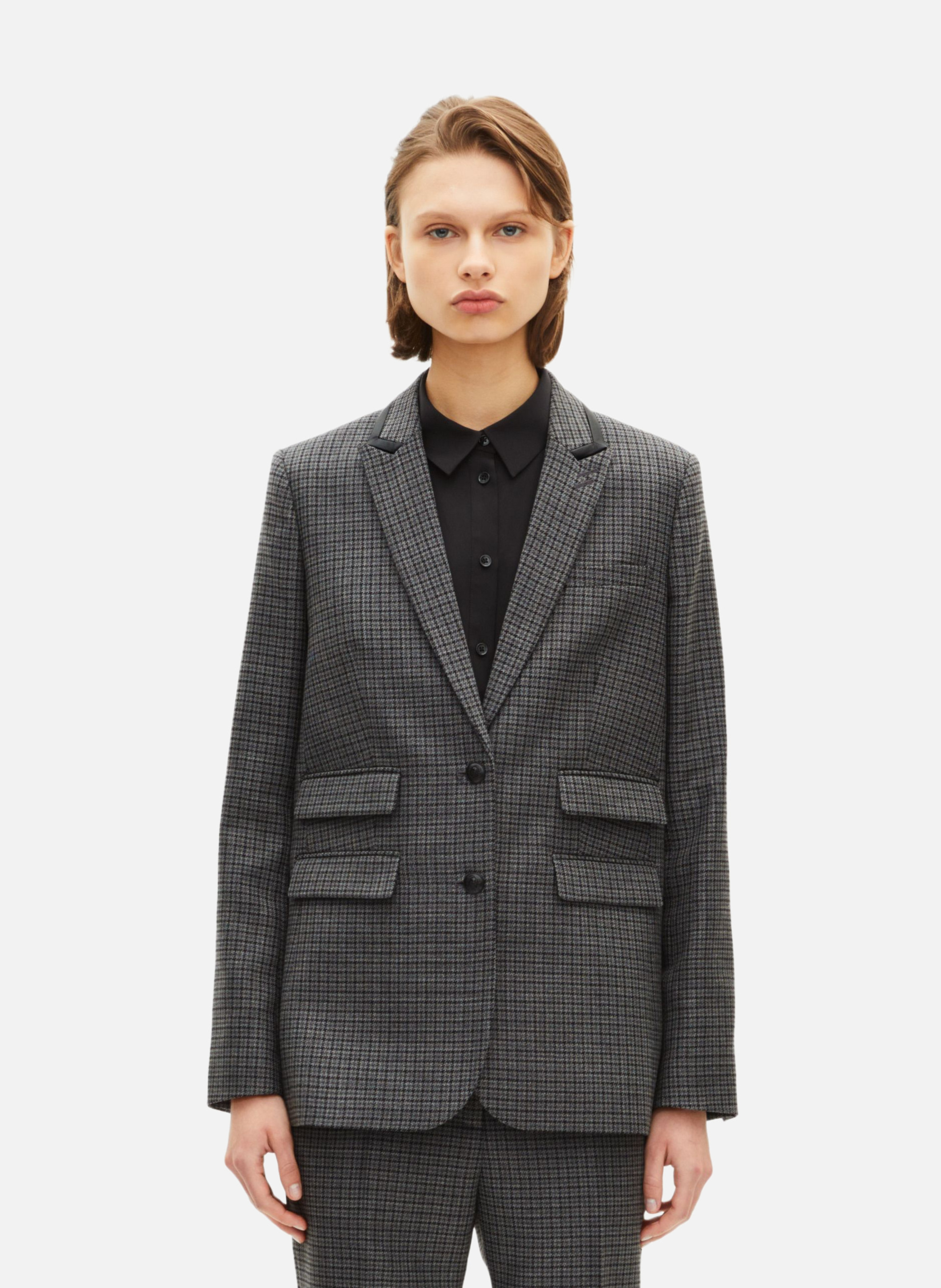 Fitted blazer in houndstooth pattern THE KOOPLES Black
