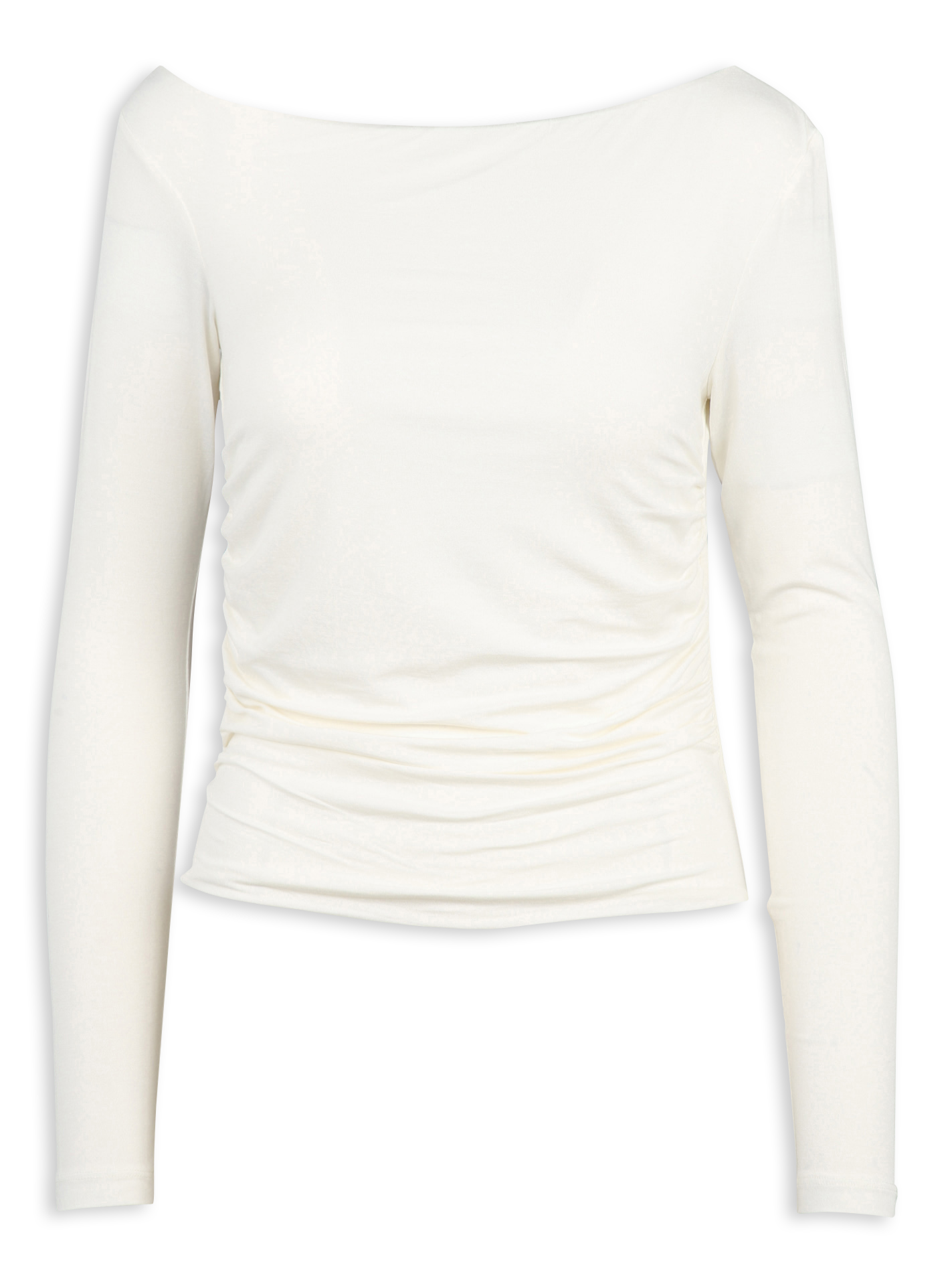 Top met boothals en ruches KOOKAI Wit