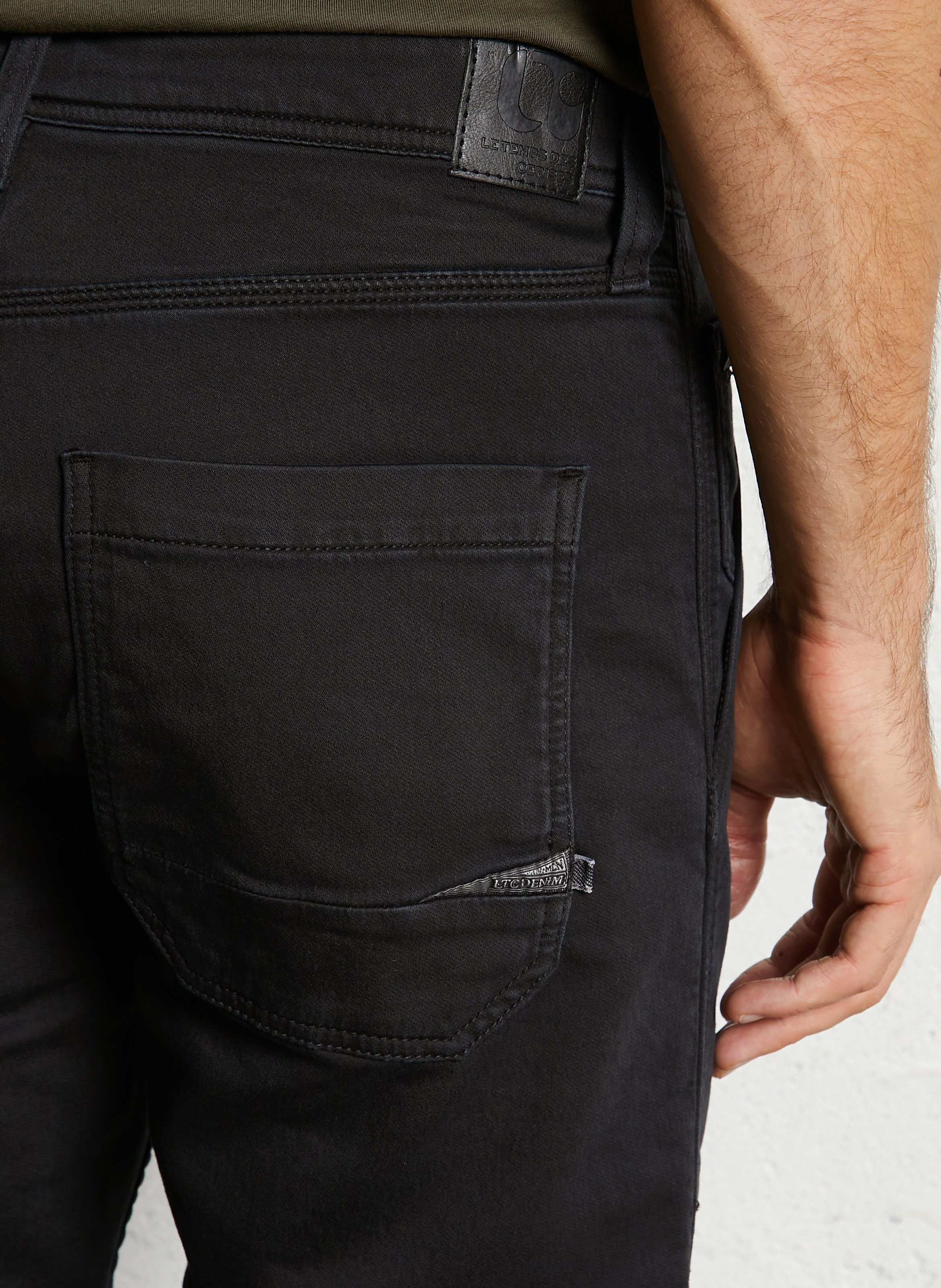 Jeans aderenti in misto cotone LE TEMPS DES CERISES Nero