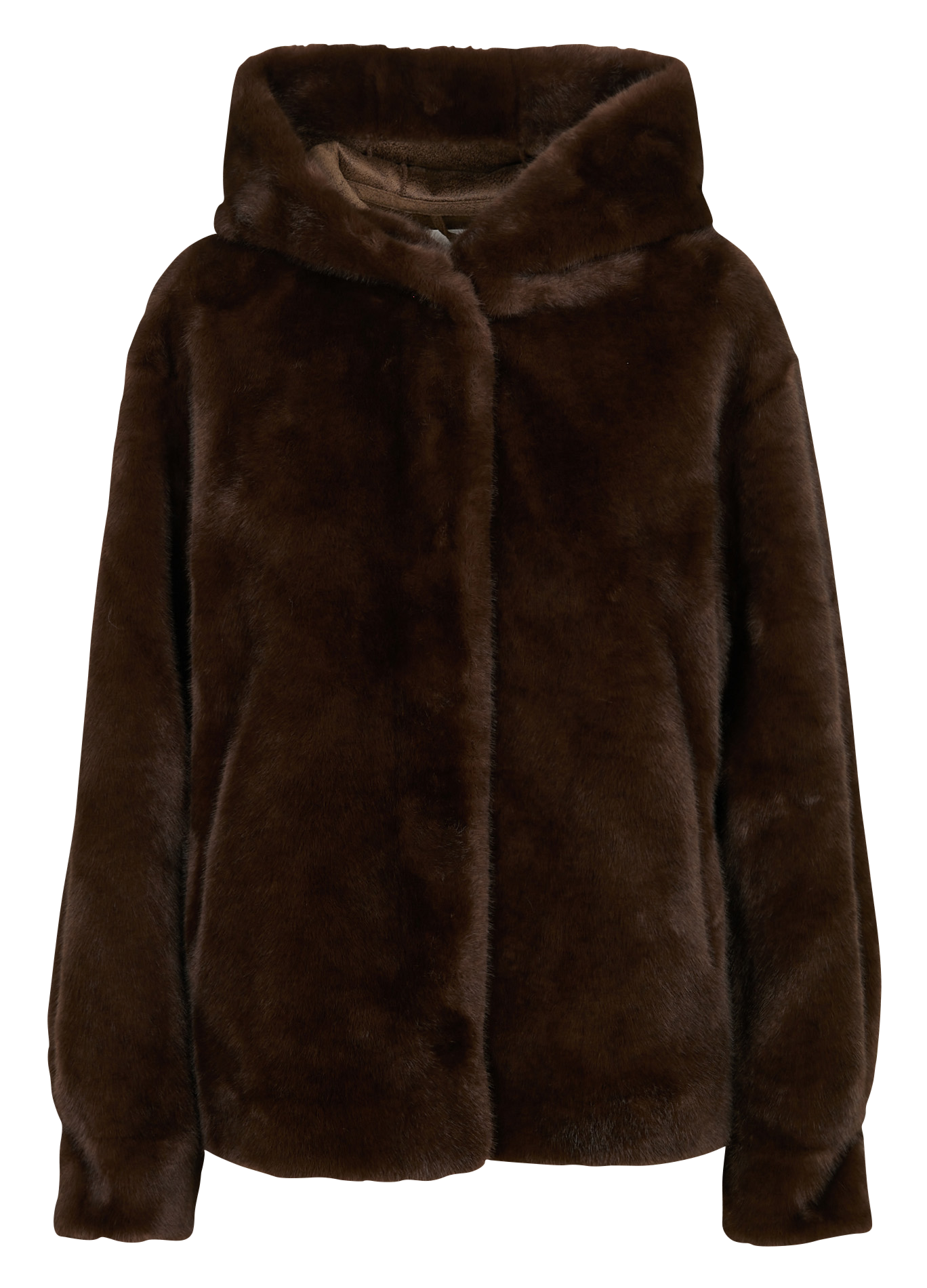 Veste droite à capuche SUD EXPRESS Marron