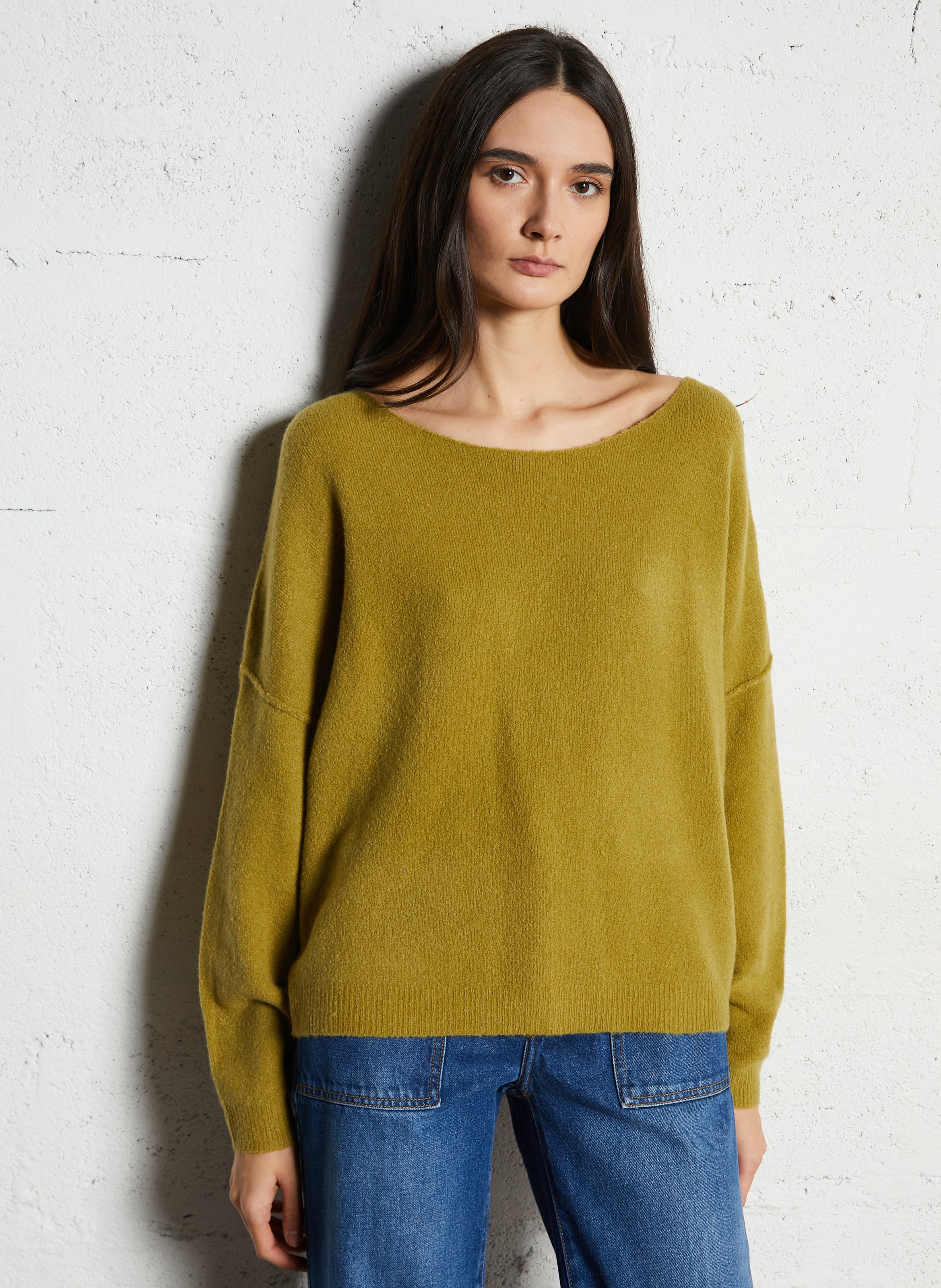 Blossom - Pullover mit U-Boot-Ausschnitt aus Wollmix AMERICAN VINTAGE