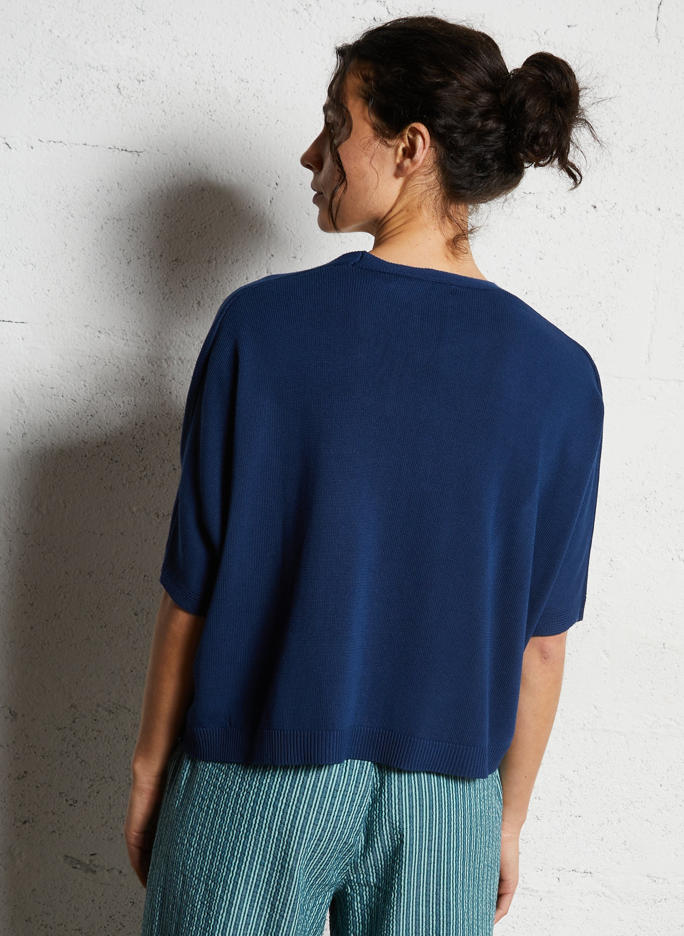 Vest met sjaalkraag NICE THINGS Blauw