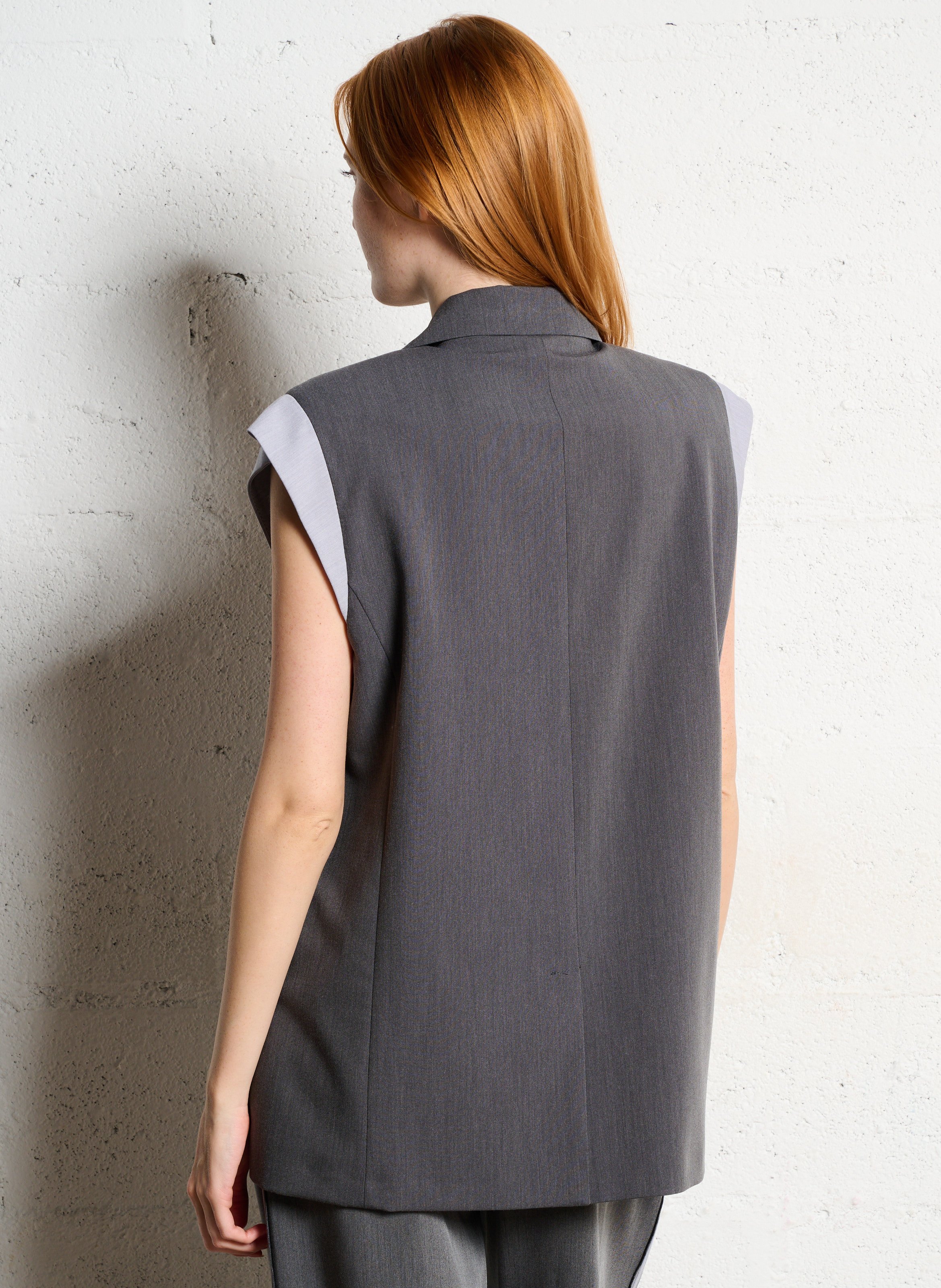 Recht gesneden blazer met kraag. IMPERIAL Grijs