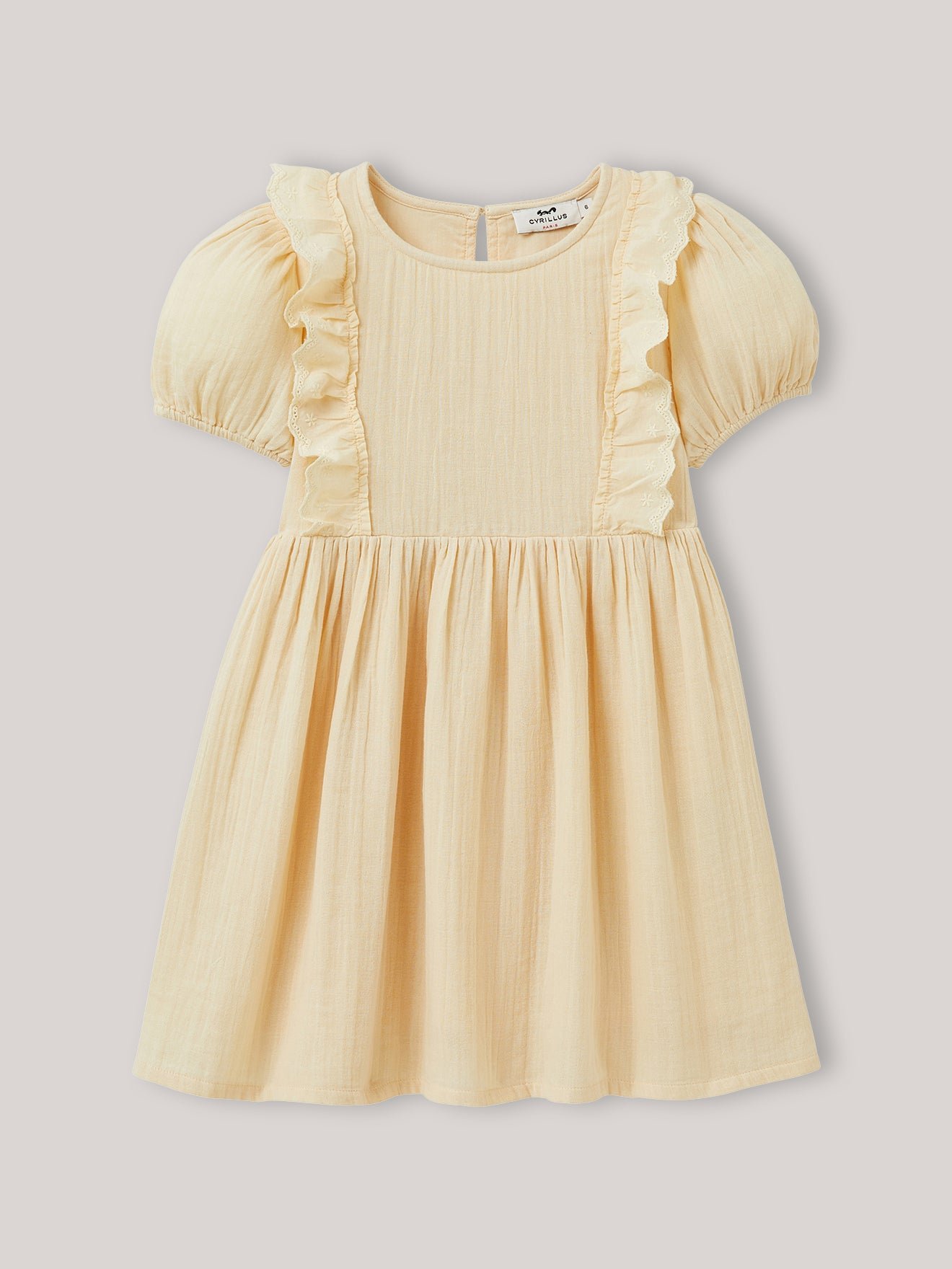 Organic cotton gauze dress CYRILLUS Yellow