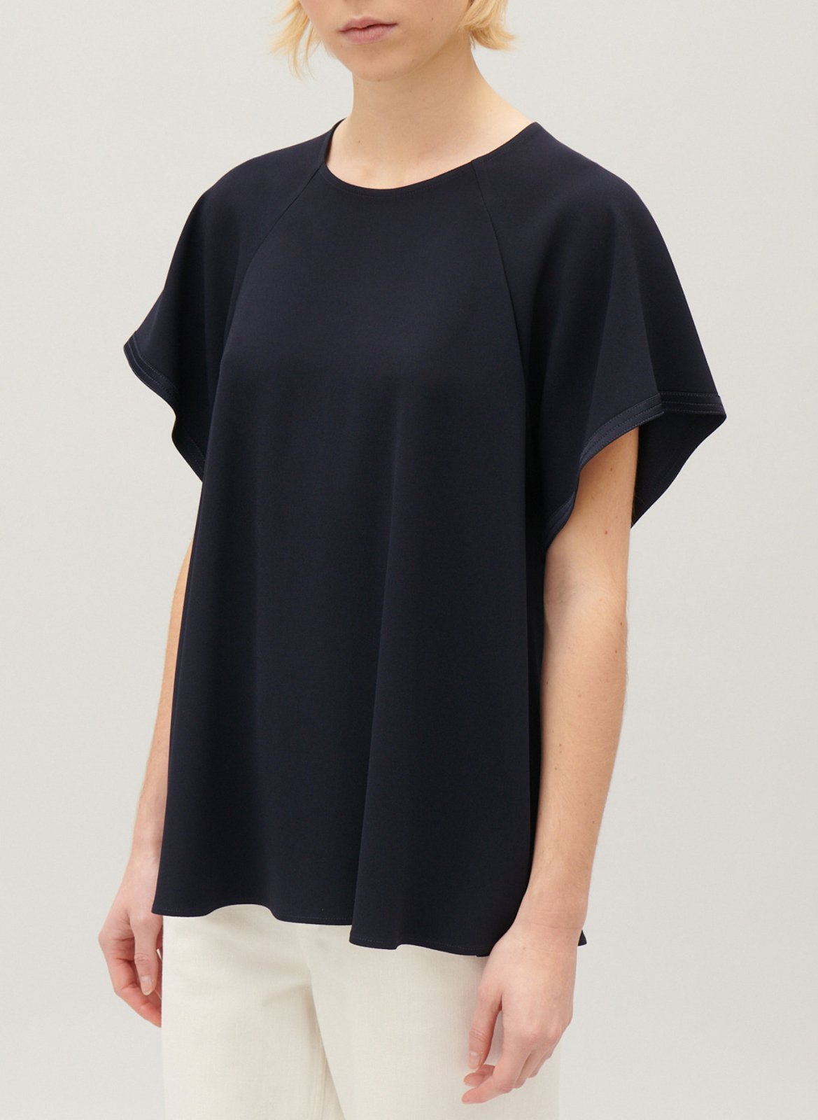 Tee-shirt ample col rond  CLAUDIE PIERLOT Bleu